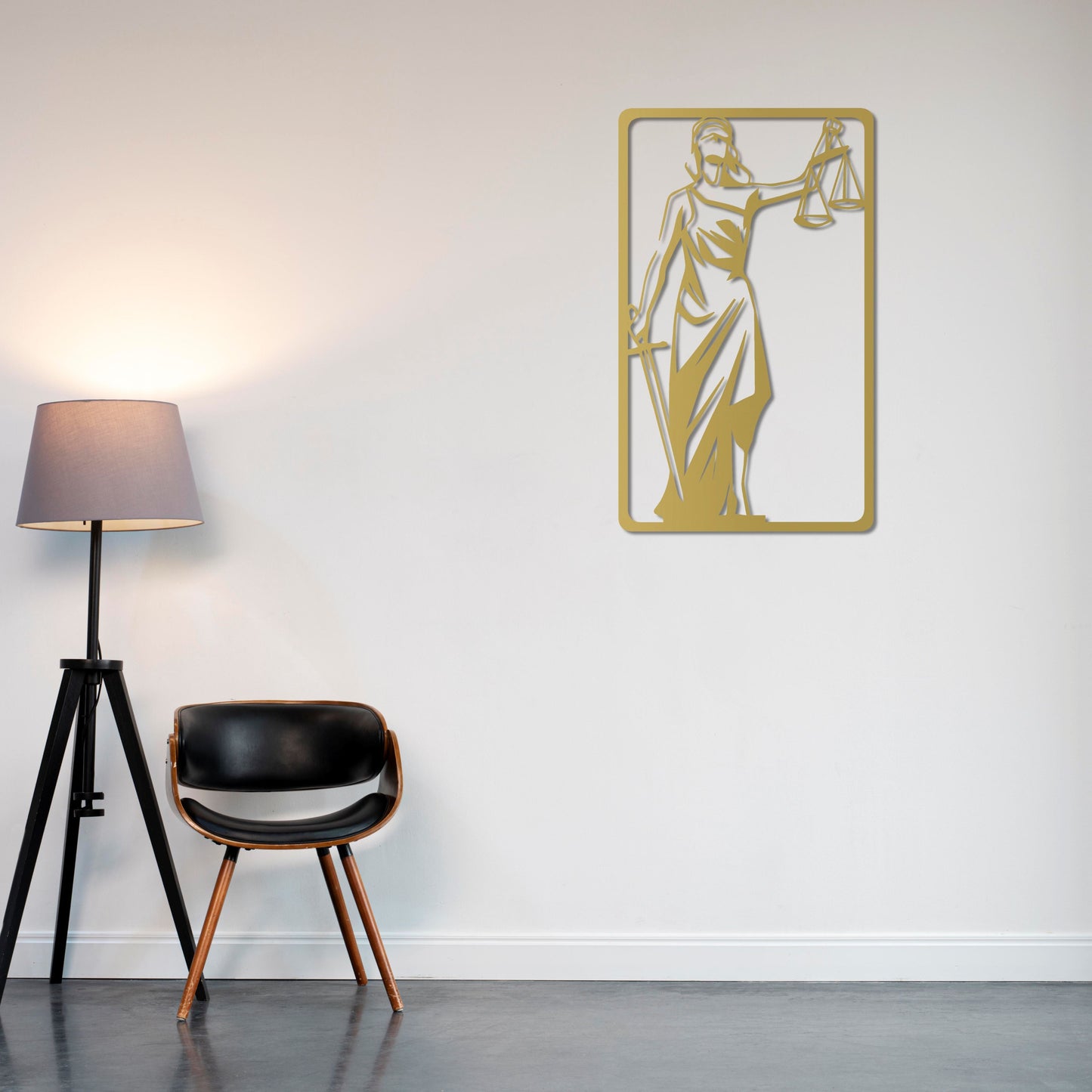 Silhouette of Justice Metal Painting