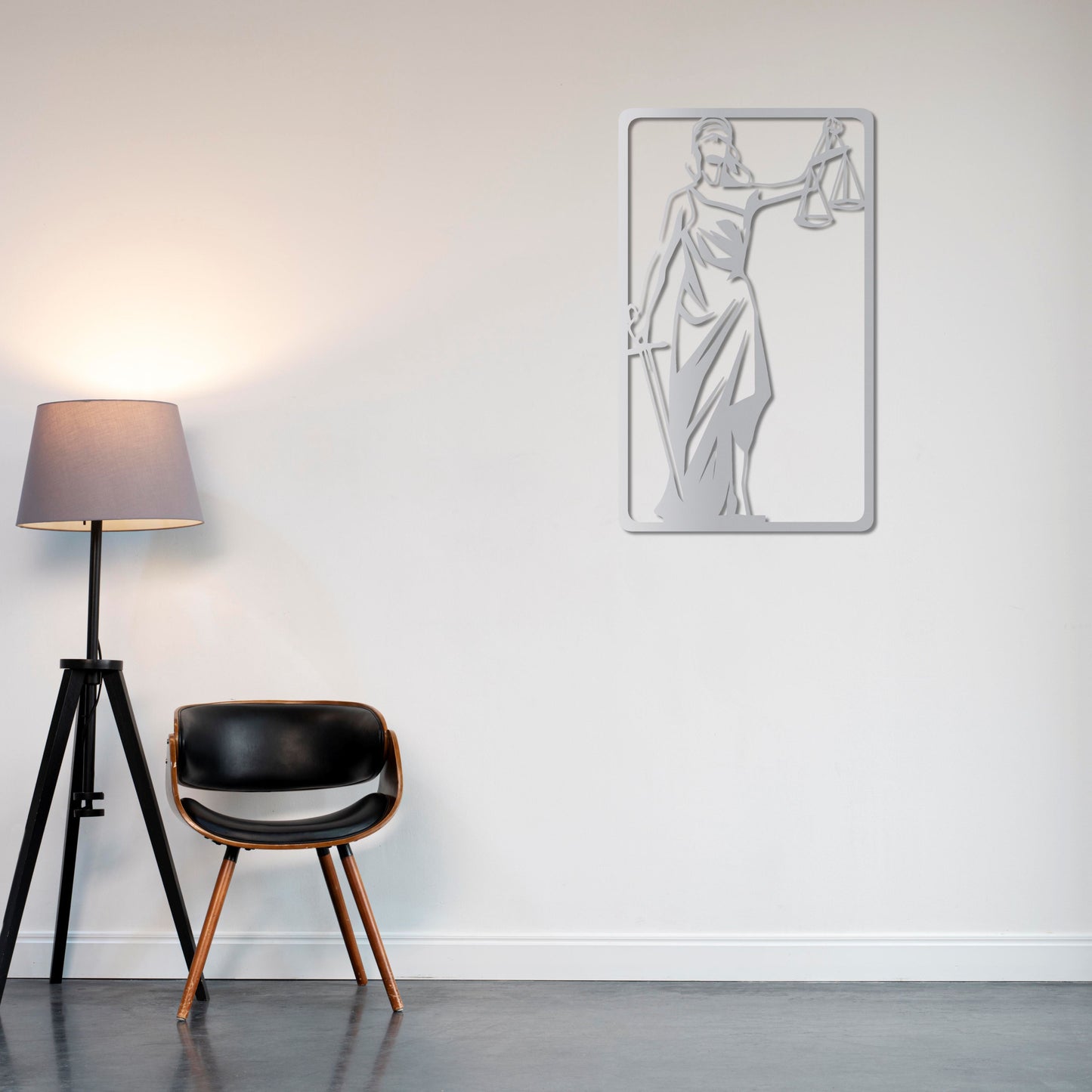 Silhouette of Justice Metal Painting