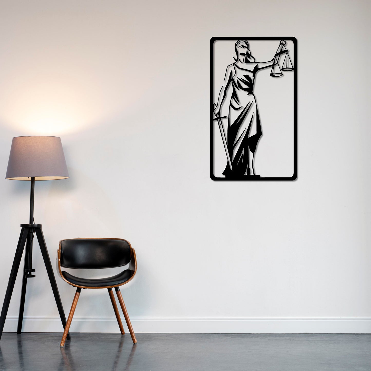 Silhouette of Justice Metal Painting