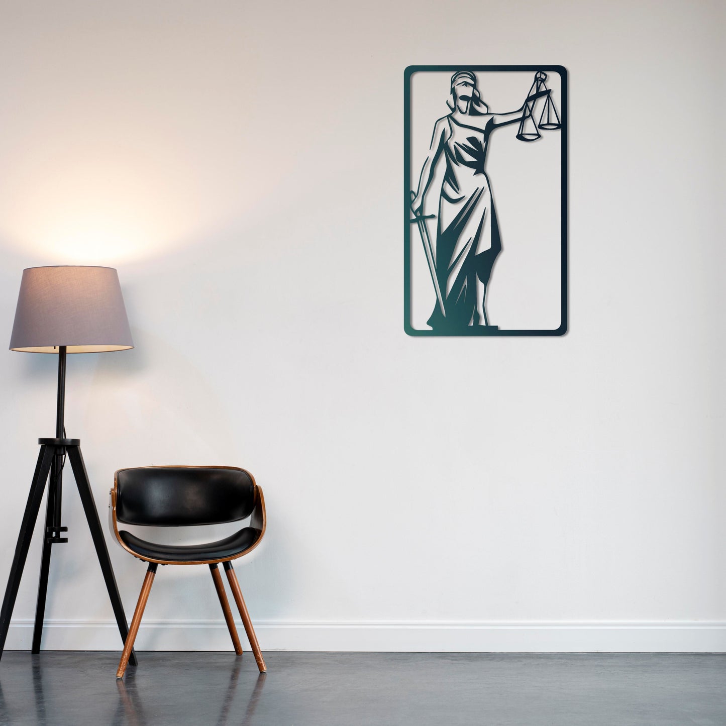 Silhouette of Justice Metal Painting