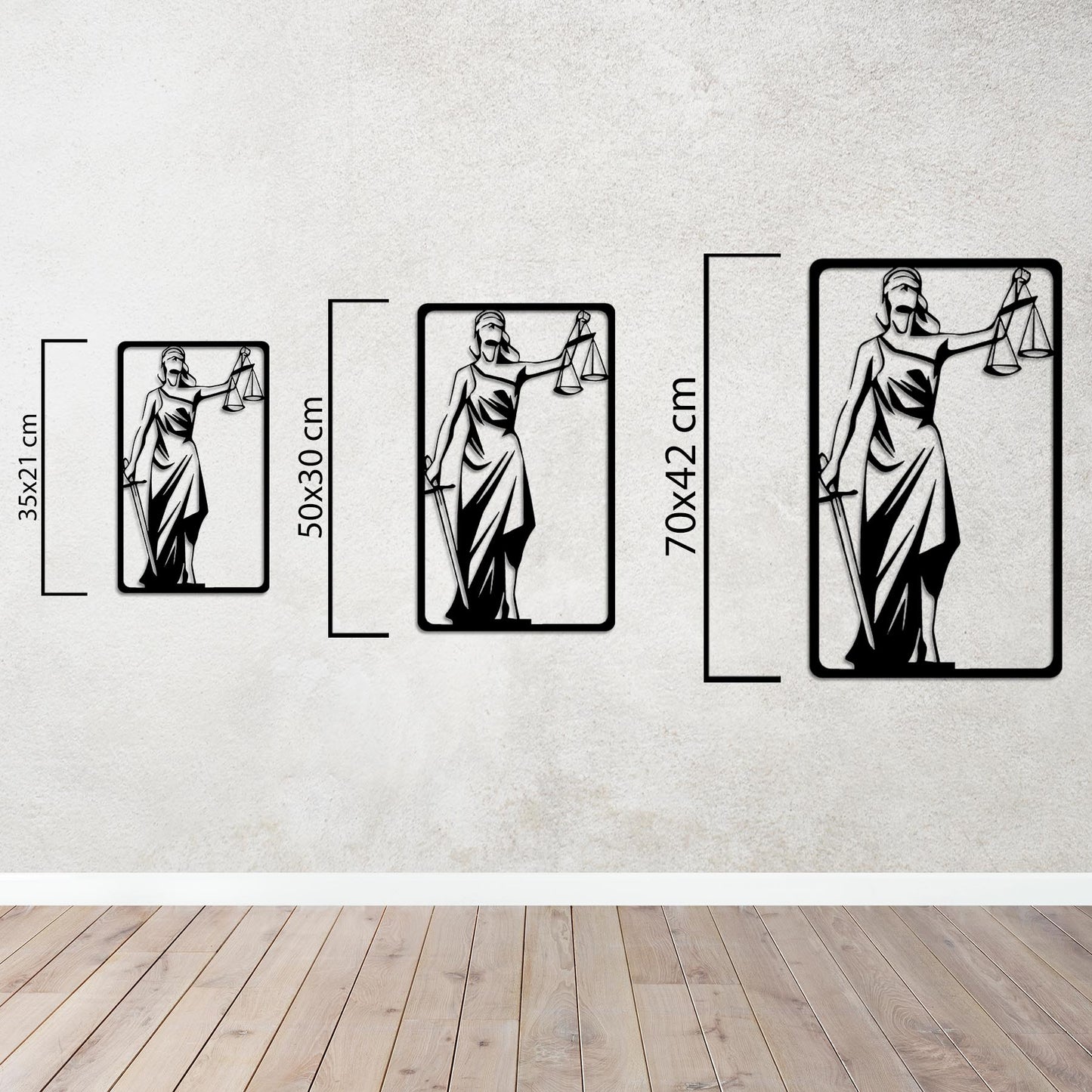 Silhouette of Justice Metal Painting