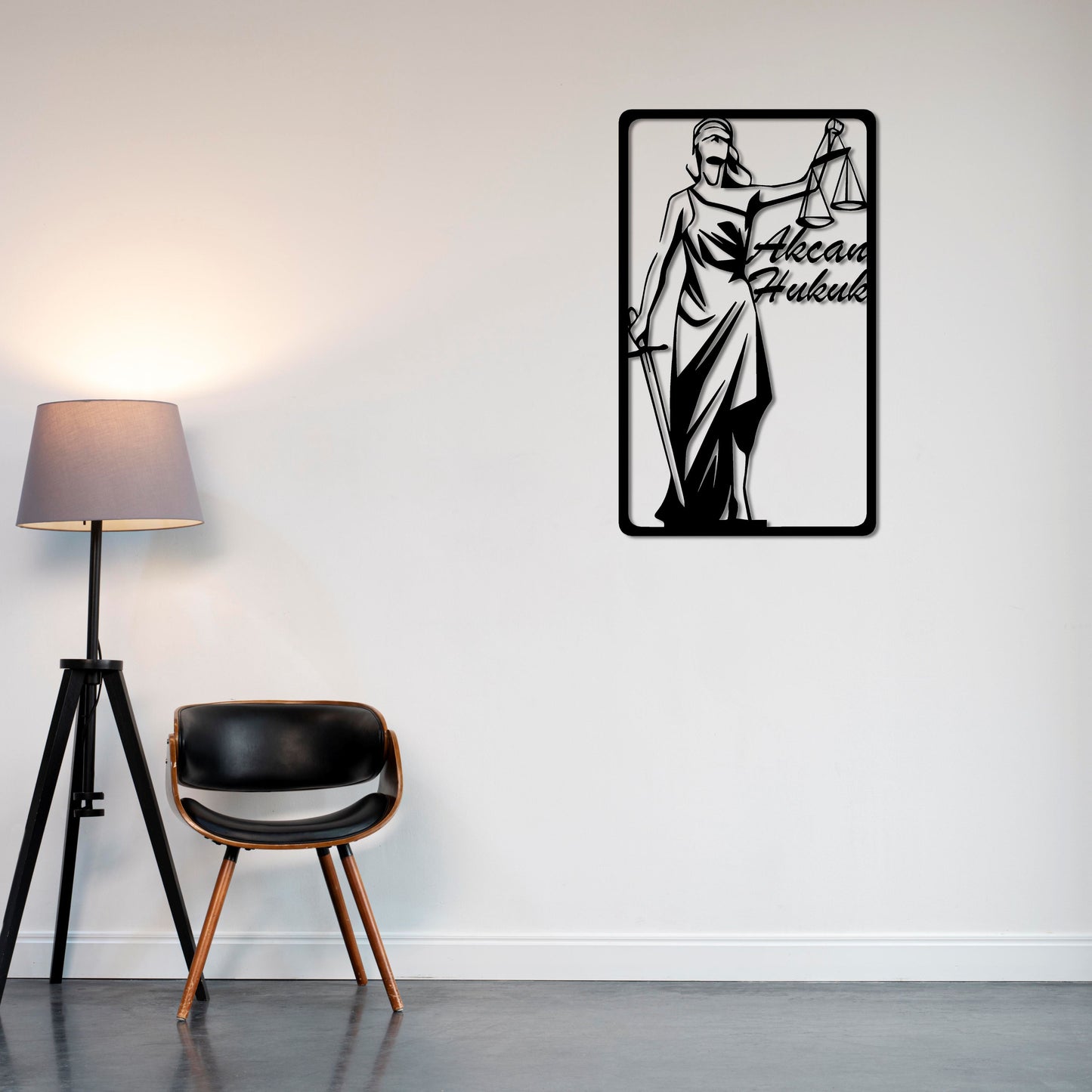 Silhouette of Justice Metal Painting