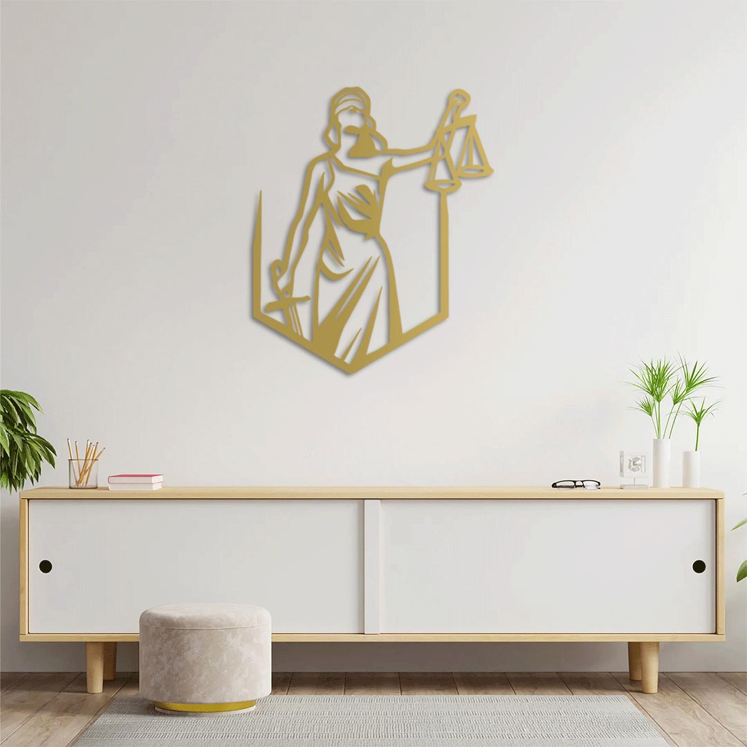 Shield of Justice Metal Painting