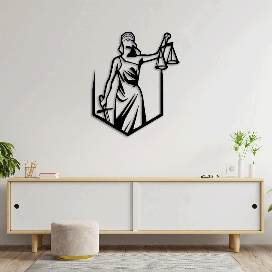 Shield of Justice Metal Painting
