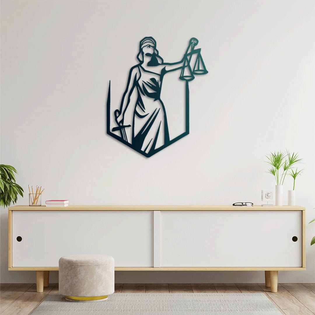 Shield of Justice Metal Painting