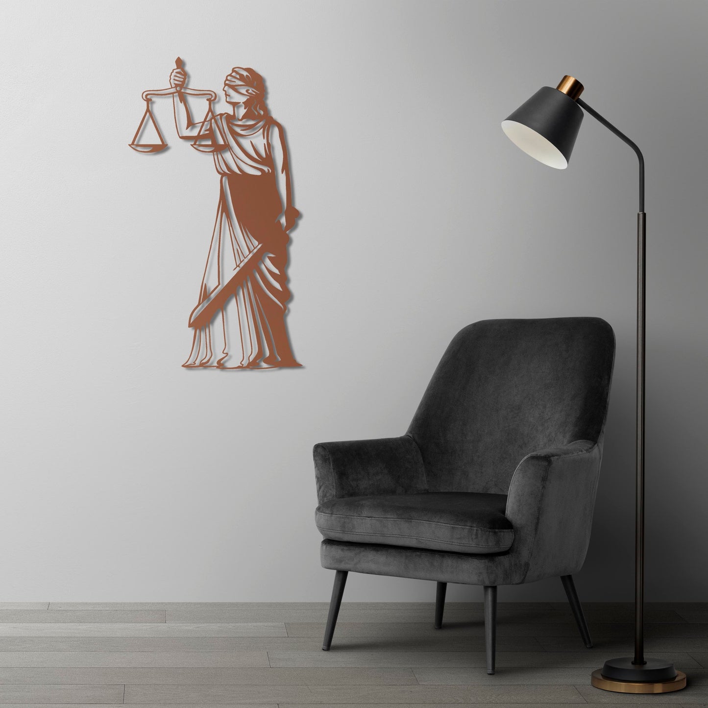 The Face of Justice Metal Painting
