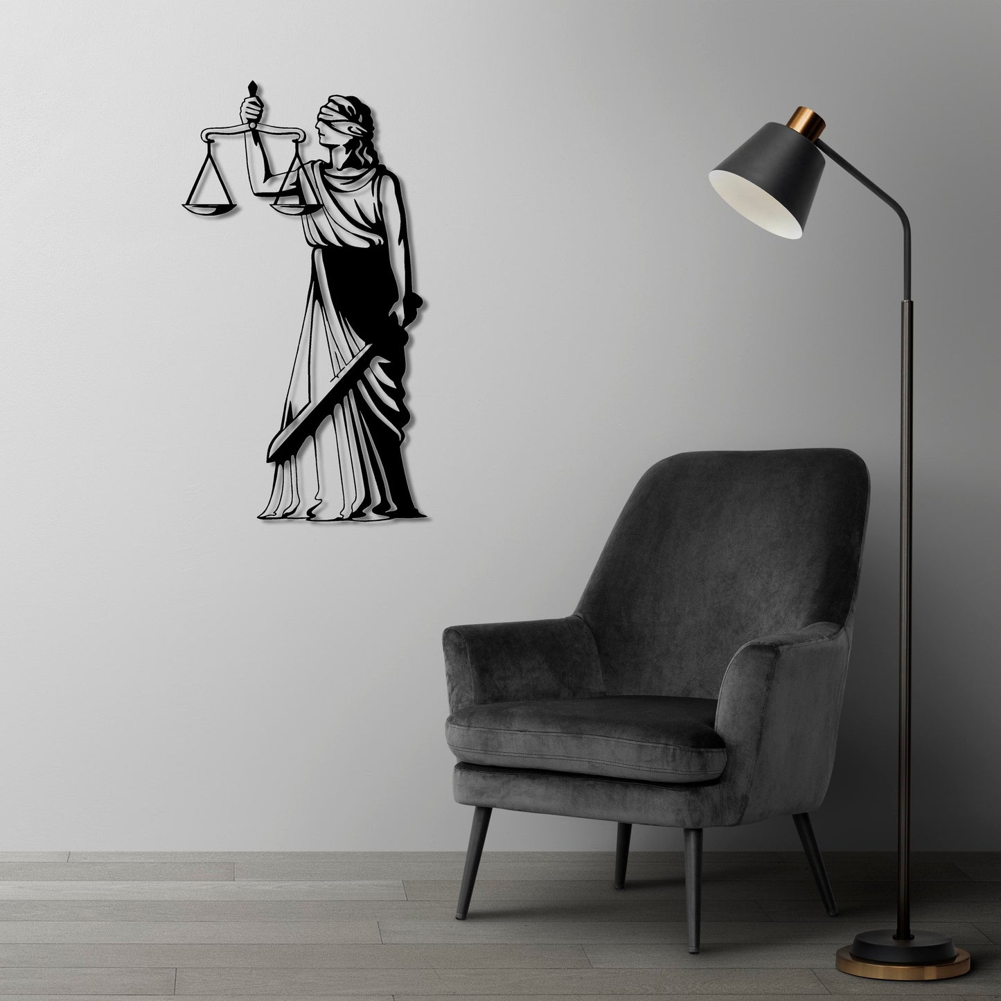 The Face of Justice Metal Painting