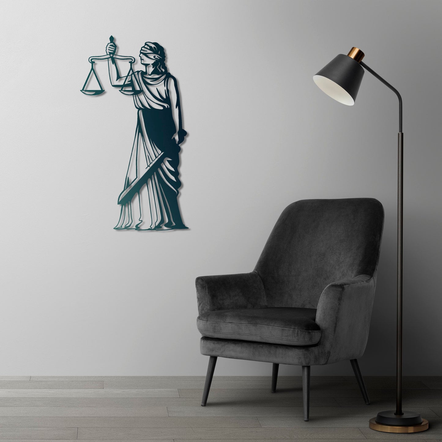The Face of Justice Metal Painting