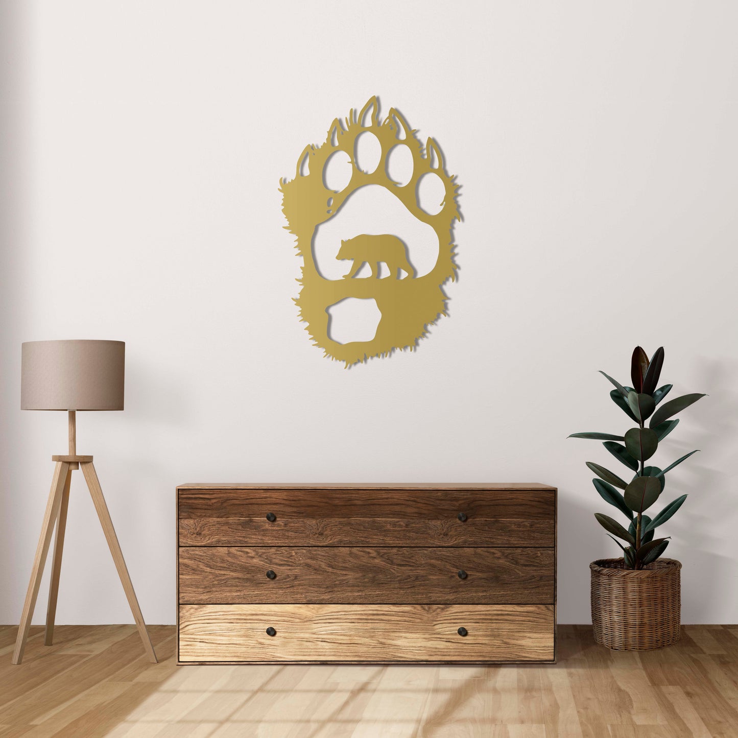 Bear Trail Traces Metal Painting