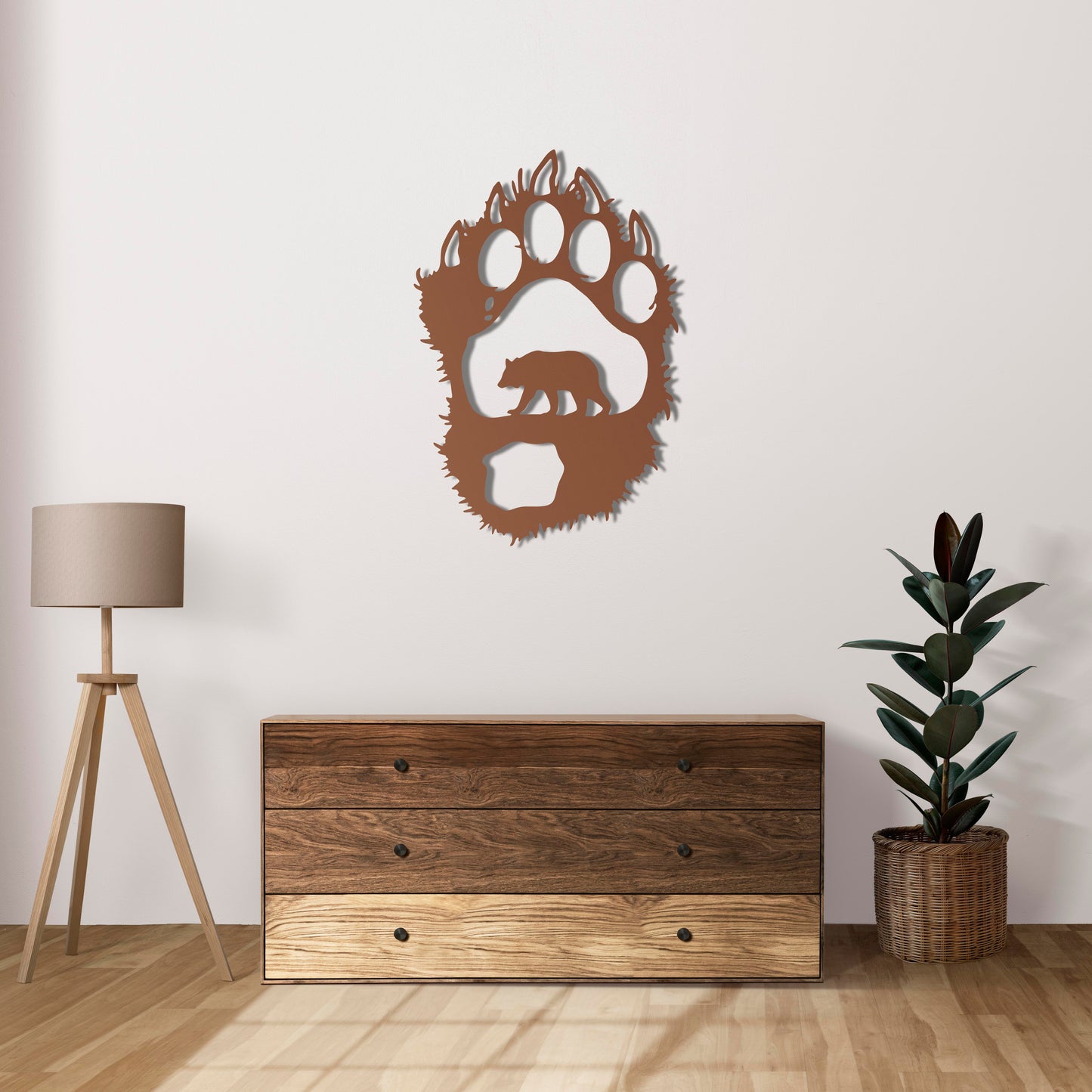Bear Trail Traces Metal Painting