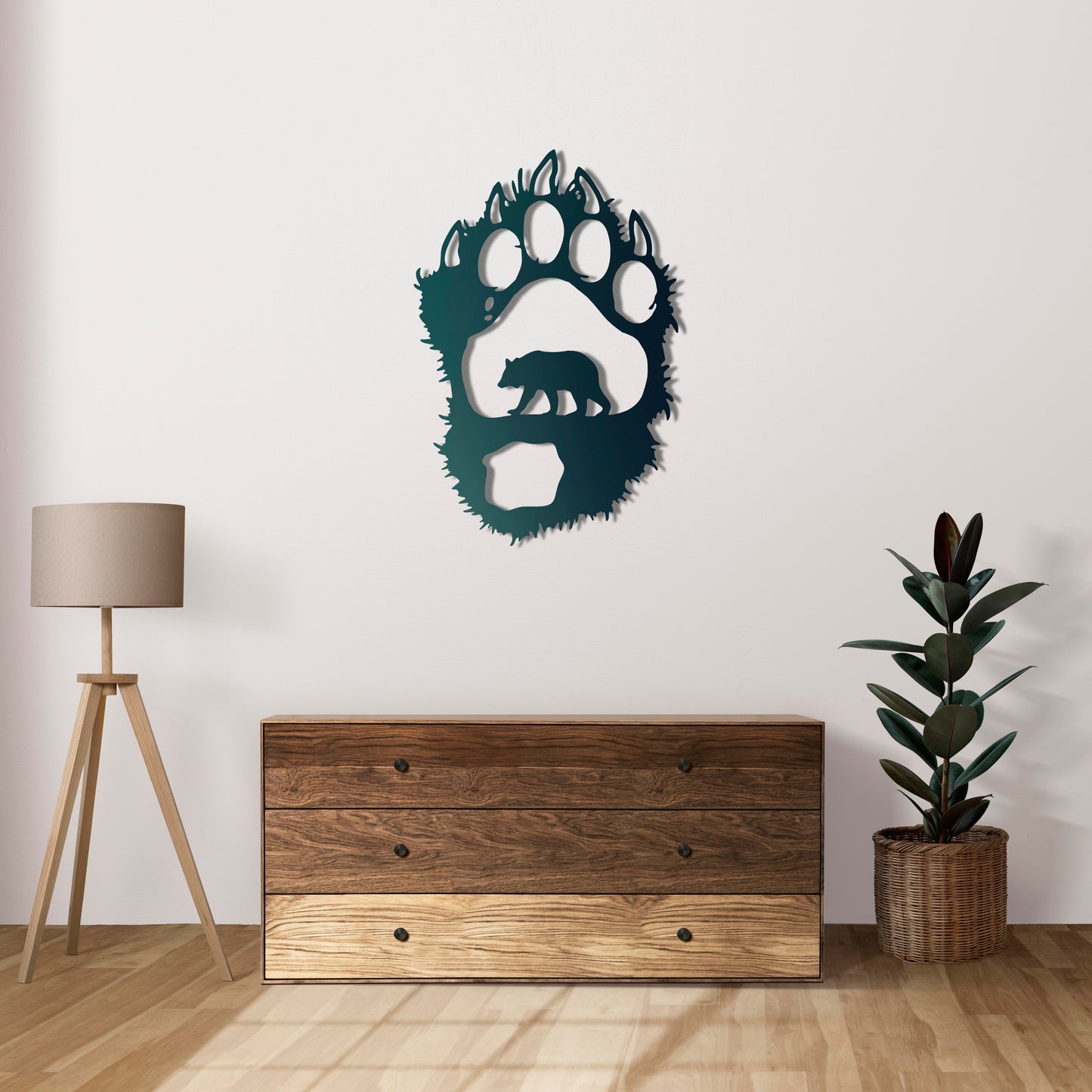 Bear Trail Traces Metal Painting