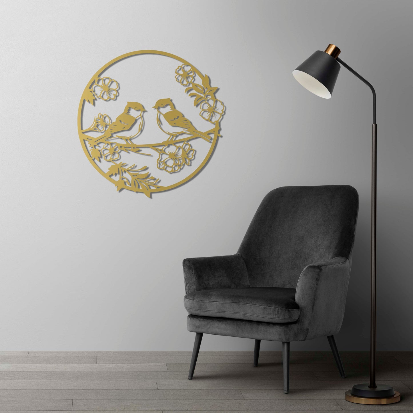 Baharın Sesi Kuşlar Metal Tablo