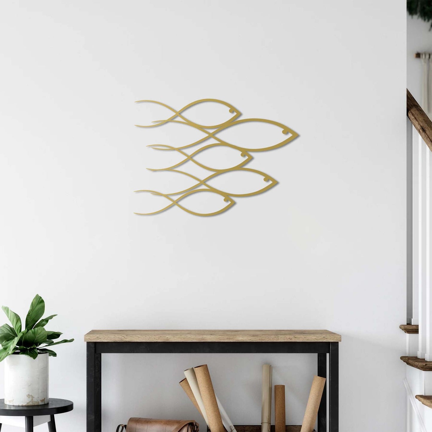 Balık Sarmalı Metal Tablo