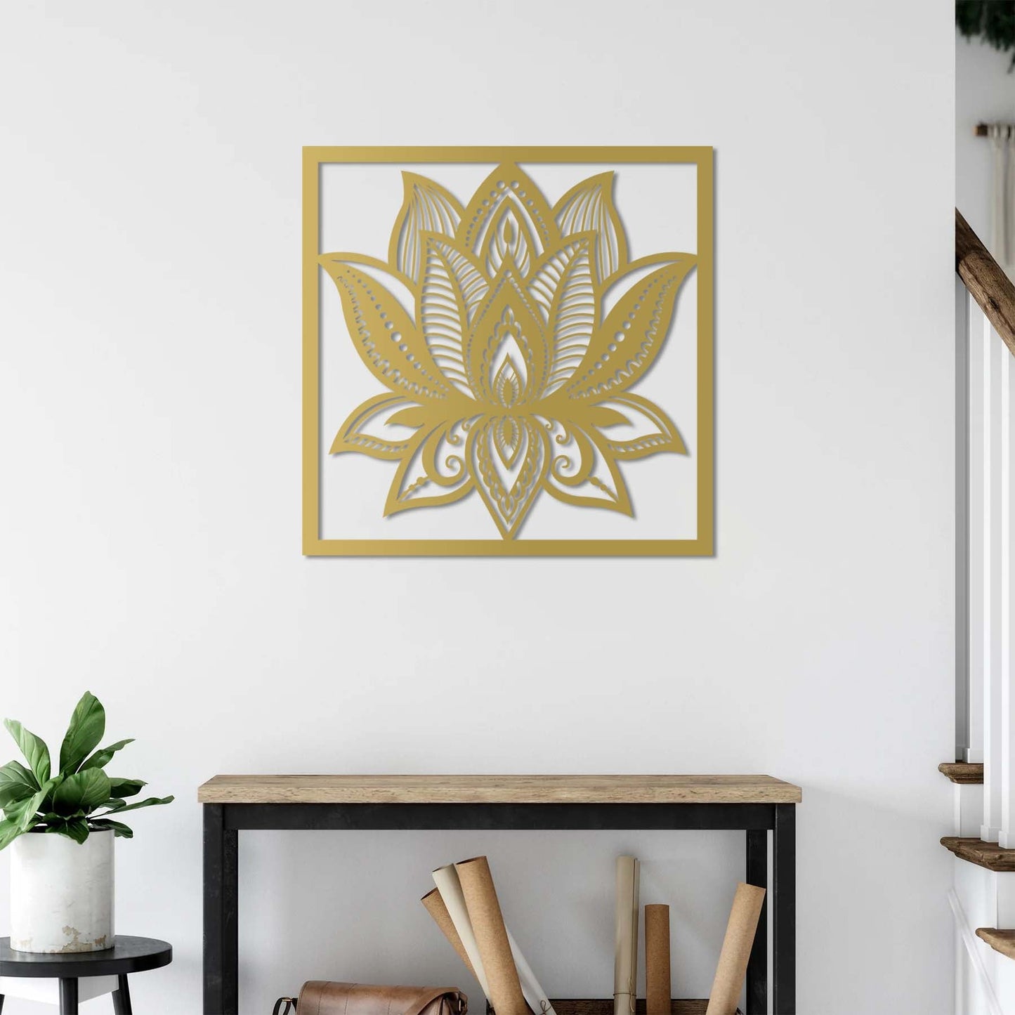 Barışın Simgesi: Lotus Çiçeği Metal Tablo