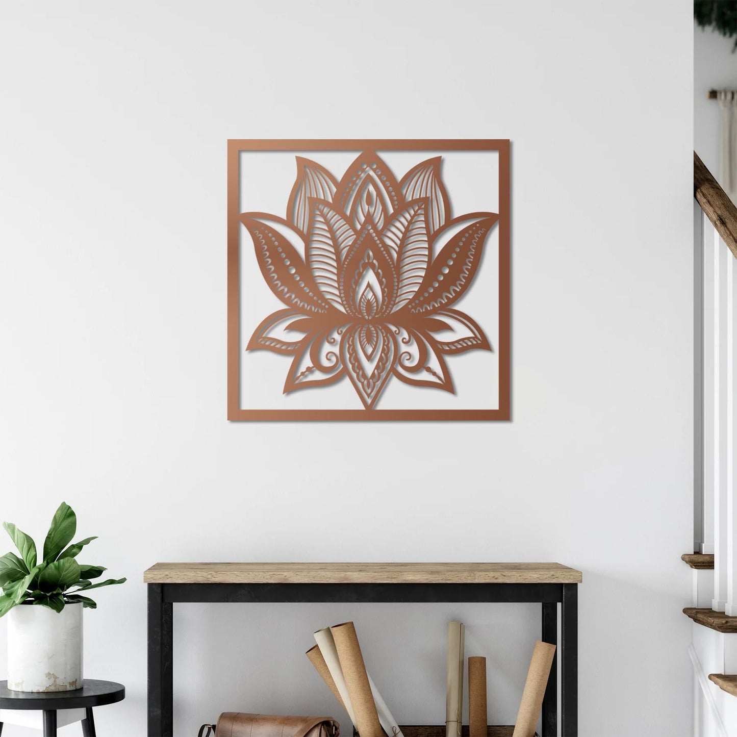 Barışın Simgesi: Lotus Çiçeği Metal Tablo