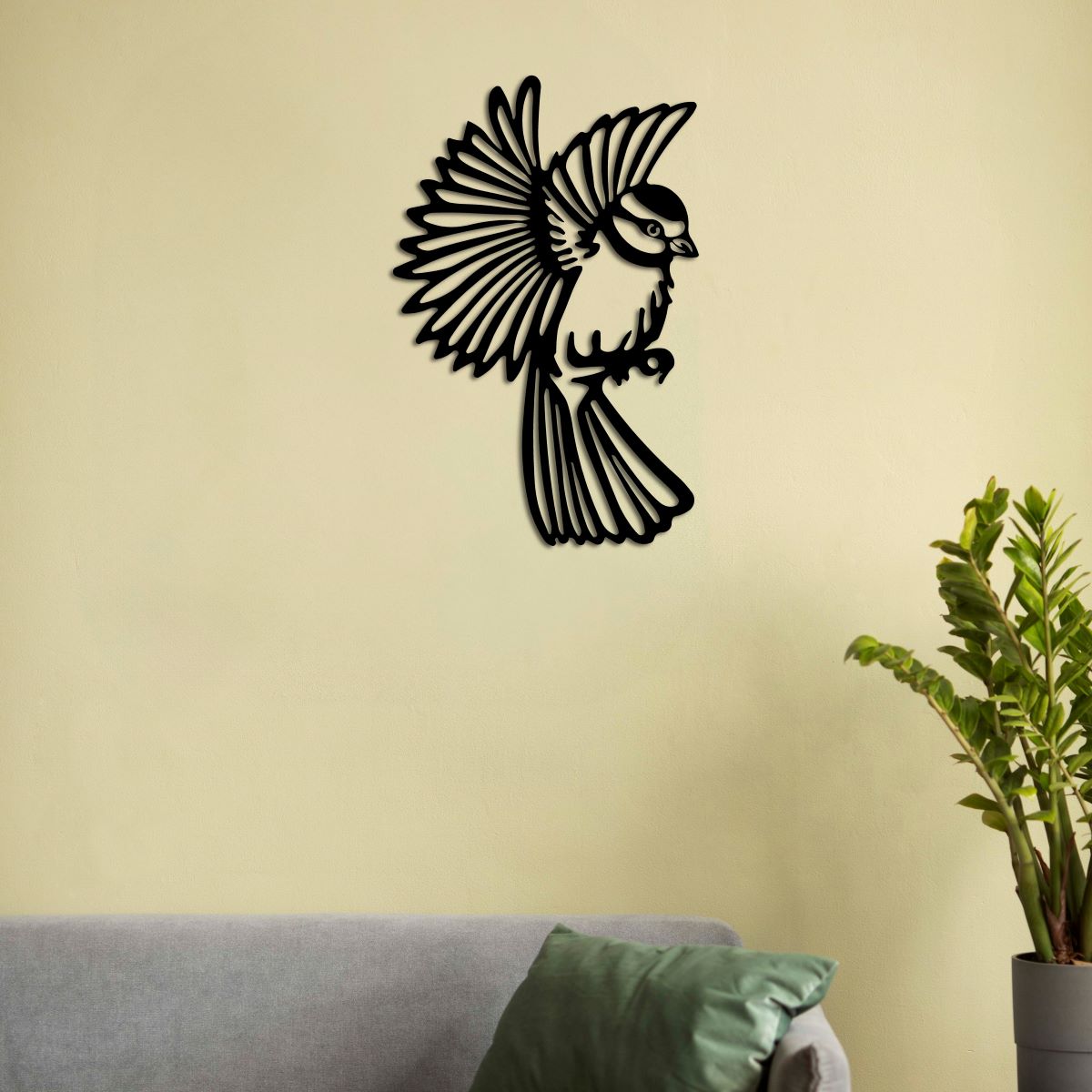 Kanatların Zarafeti Kuş Metal Tablo
