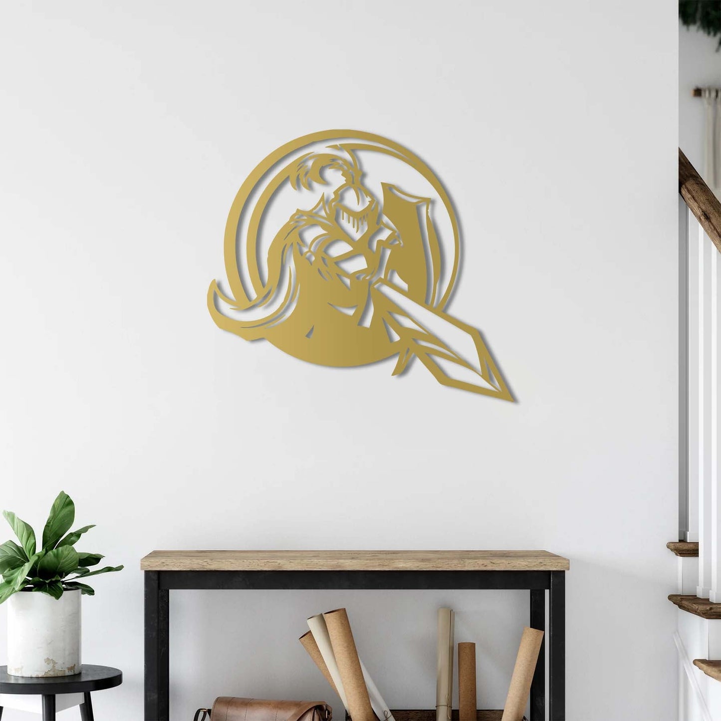 Brave Warrior Metal Painting