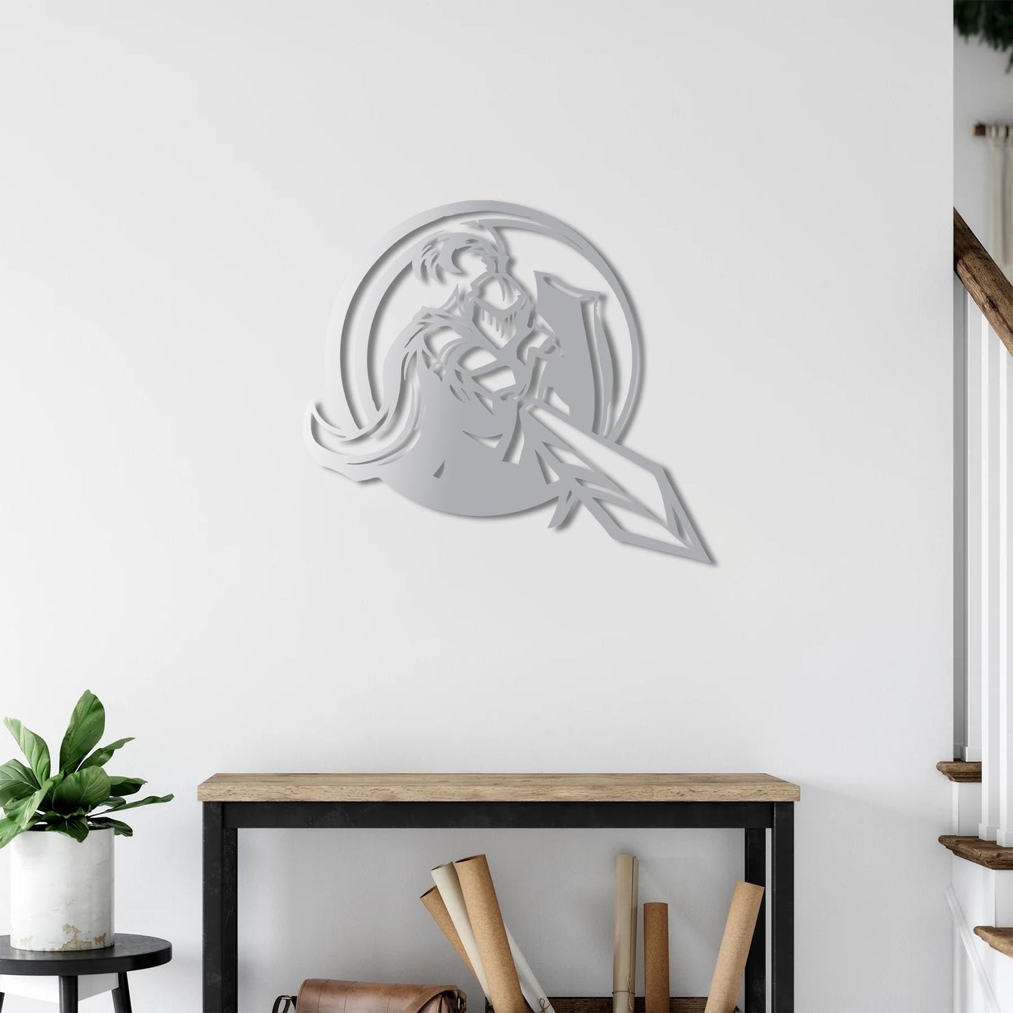 Brave Warrior Metal Painting
