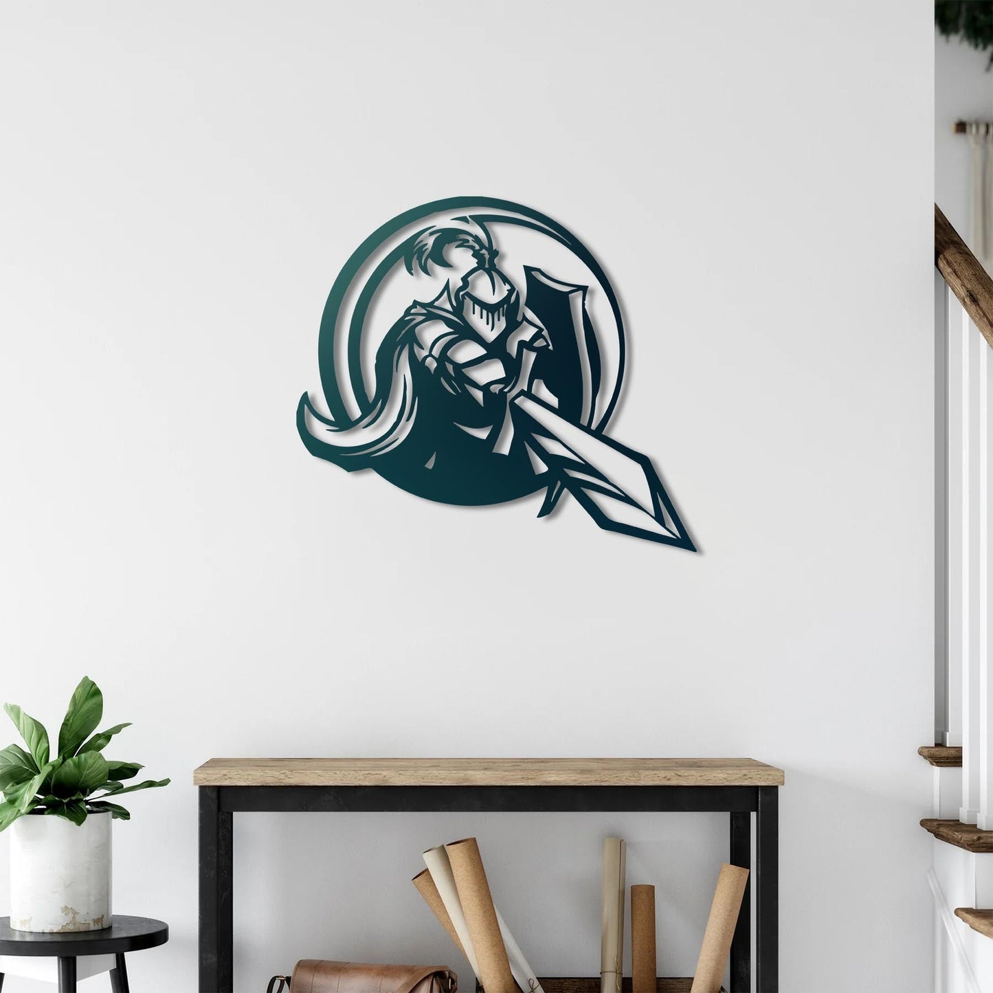 Brave Warrior Metal Painting