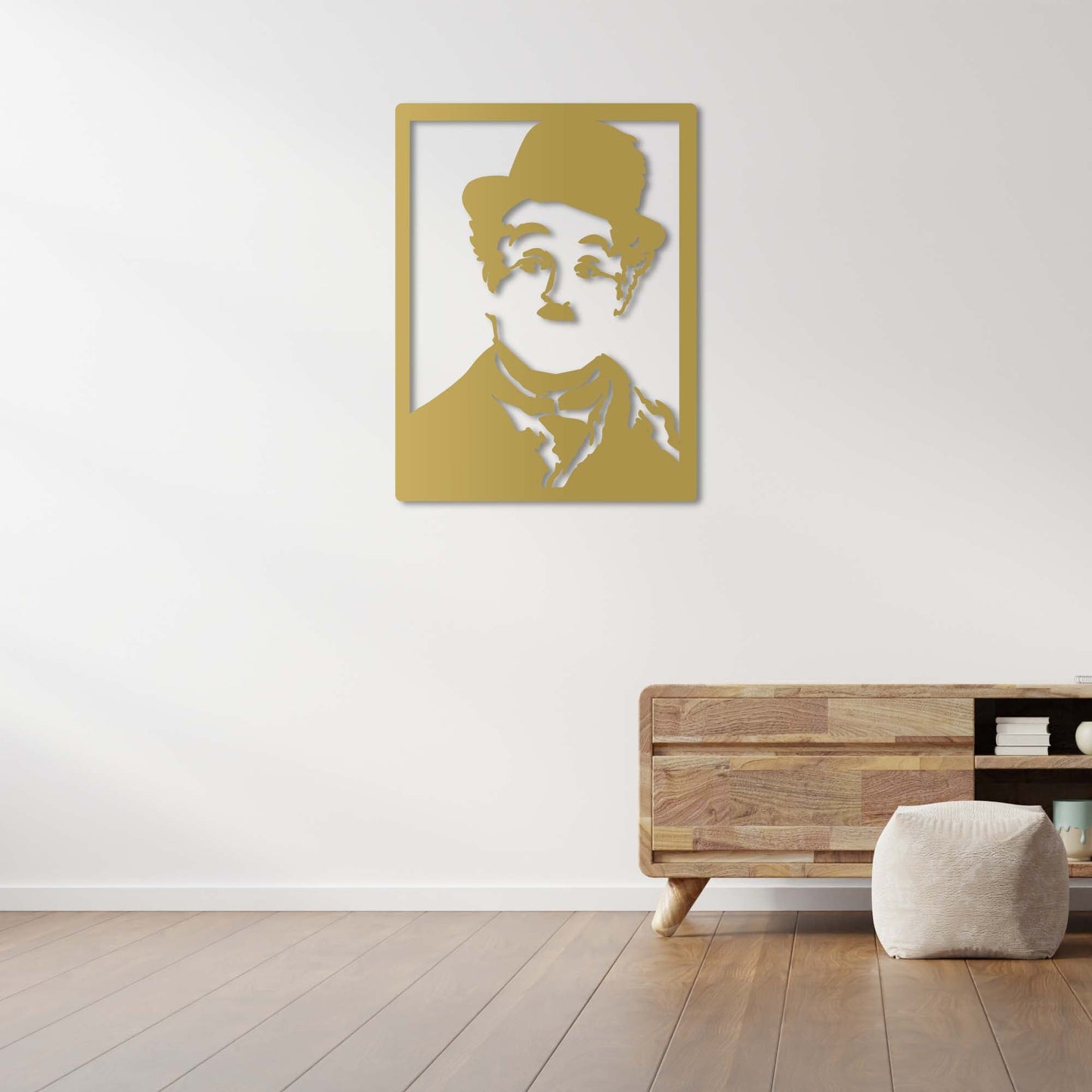 Charlie Chaplin Metal Tablo