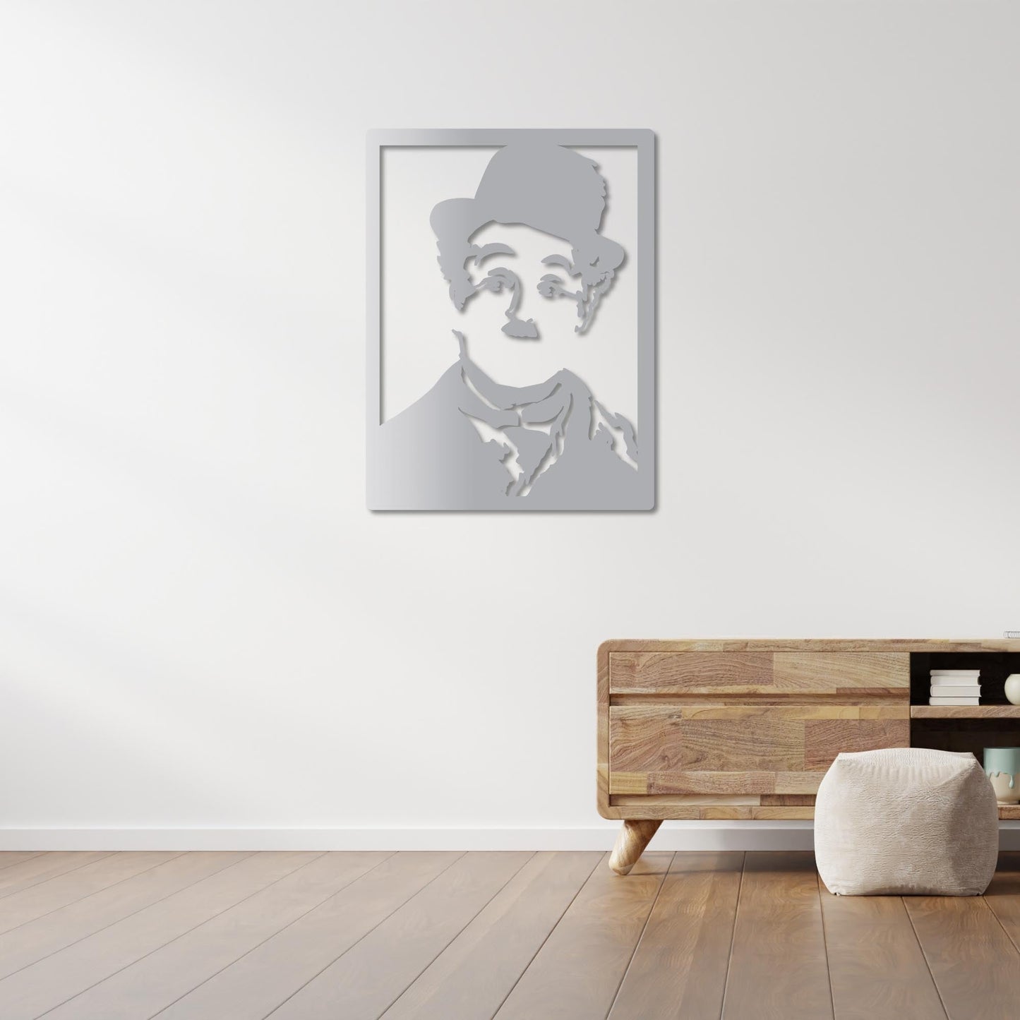 Charlie Chaplin Metal Tablo