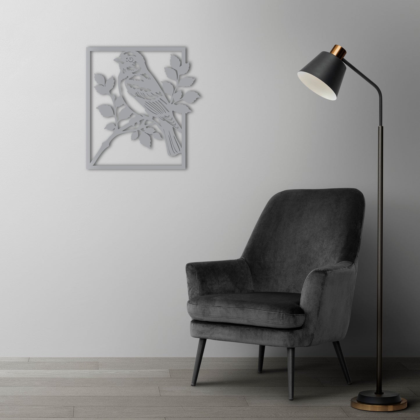 Doğa Şarkısı Kuş Metal Tablo