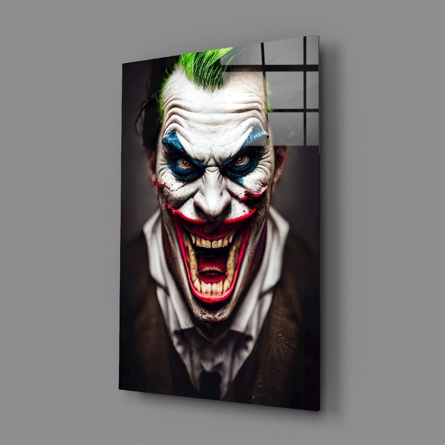 Joker Gülümsemesi Cam Tablo
