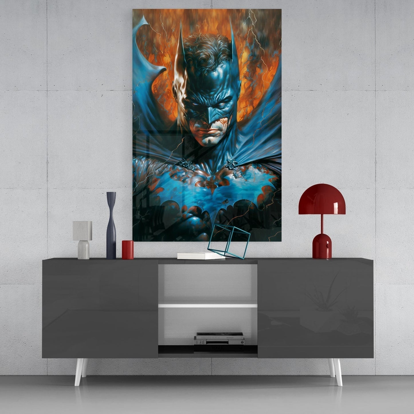 Kanlı Batman Cam Tablo