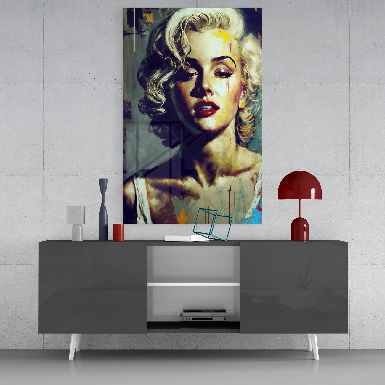 Marilyn Monroe Cam Tablo || Tasarımcı Koleksiyonu