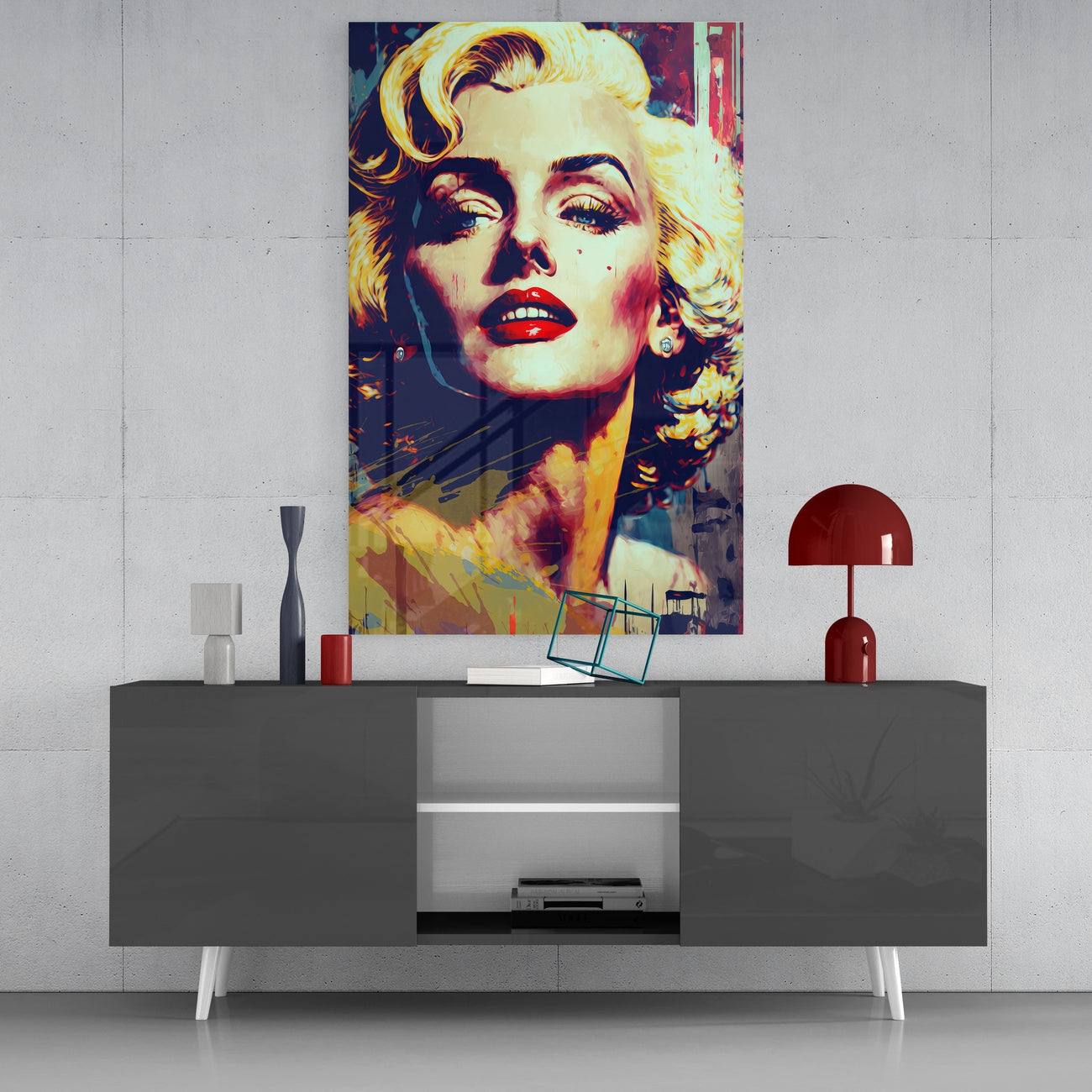 Marilyn Monroe Cam Tablo || Tasarımcı Koleksiyonu