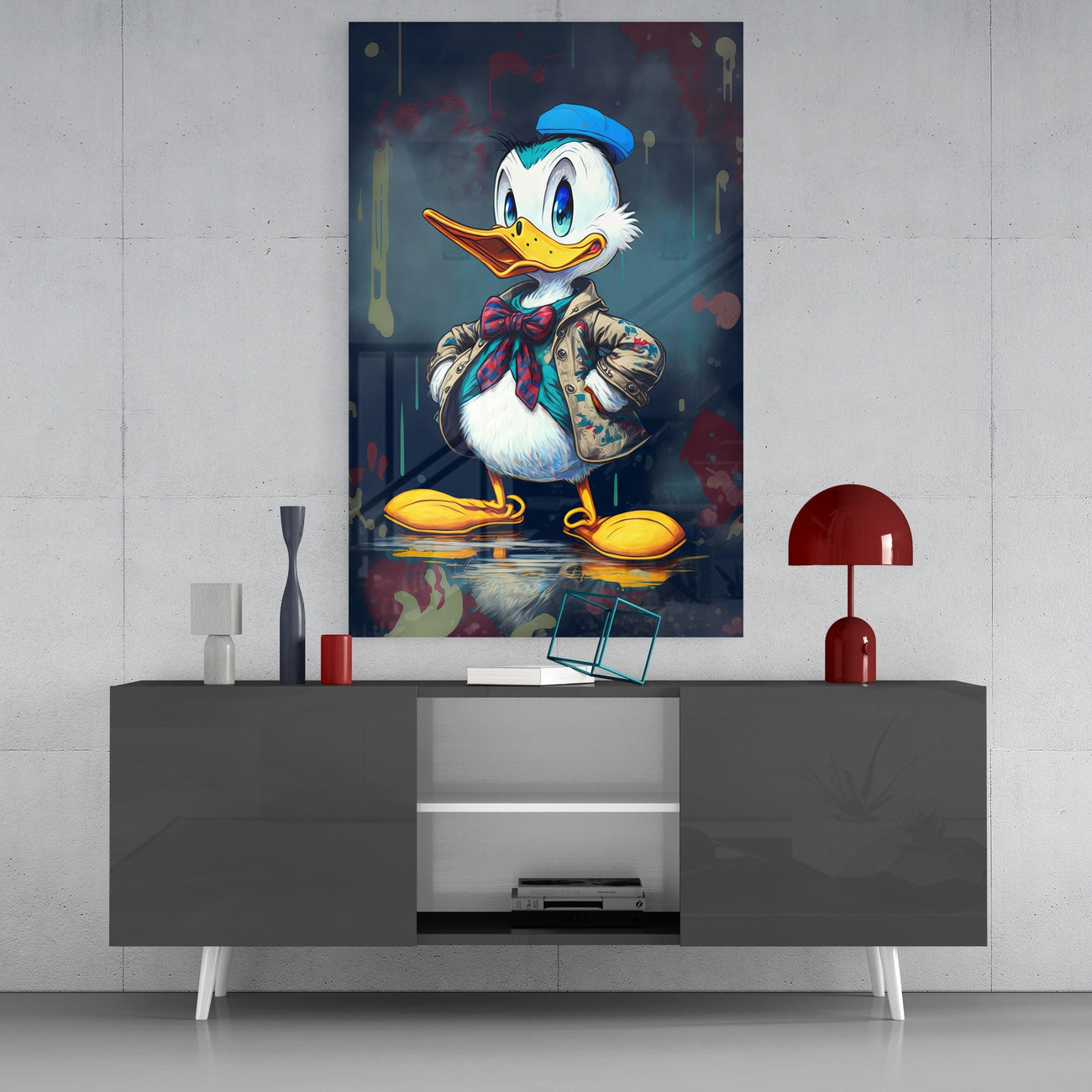 Donald Duck Cam Tablo || Tasarımcı Koleksiyonu