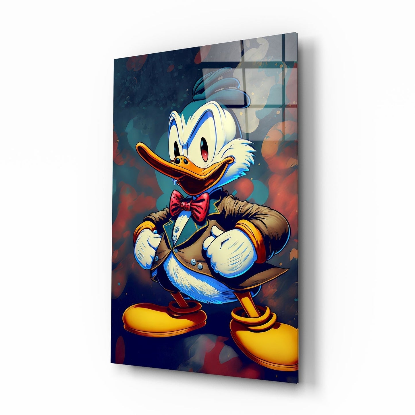 Donald Duck'In Öfkesi Cam Tablo || Tasarımcı Koleksiyonu