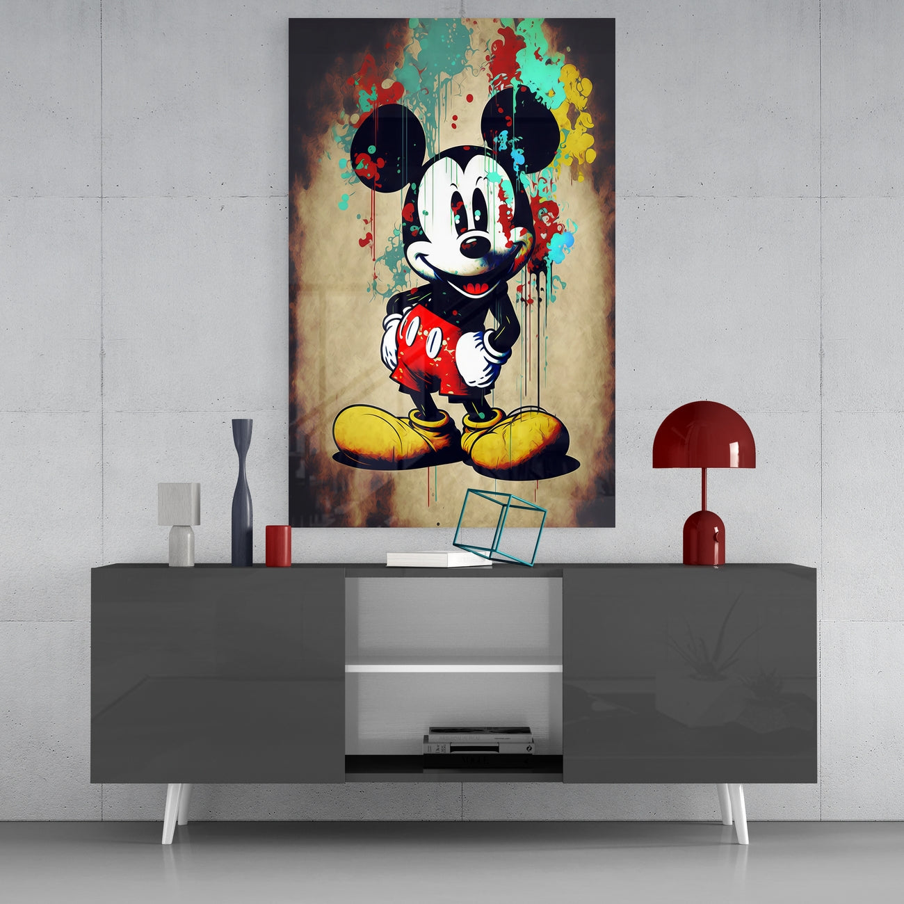Mickey Dev Cam Tablo || Tasarımcı Koleksiyonu