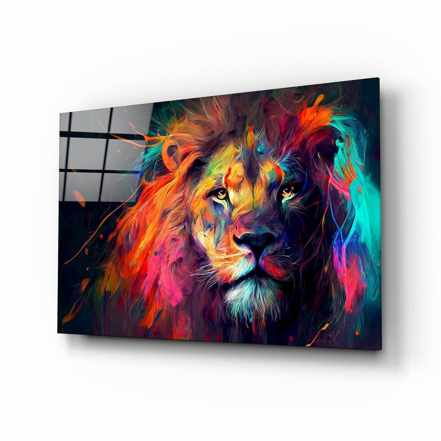 Nobility of the Lion Glass Wall Art || Designers Collection