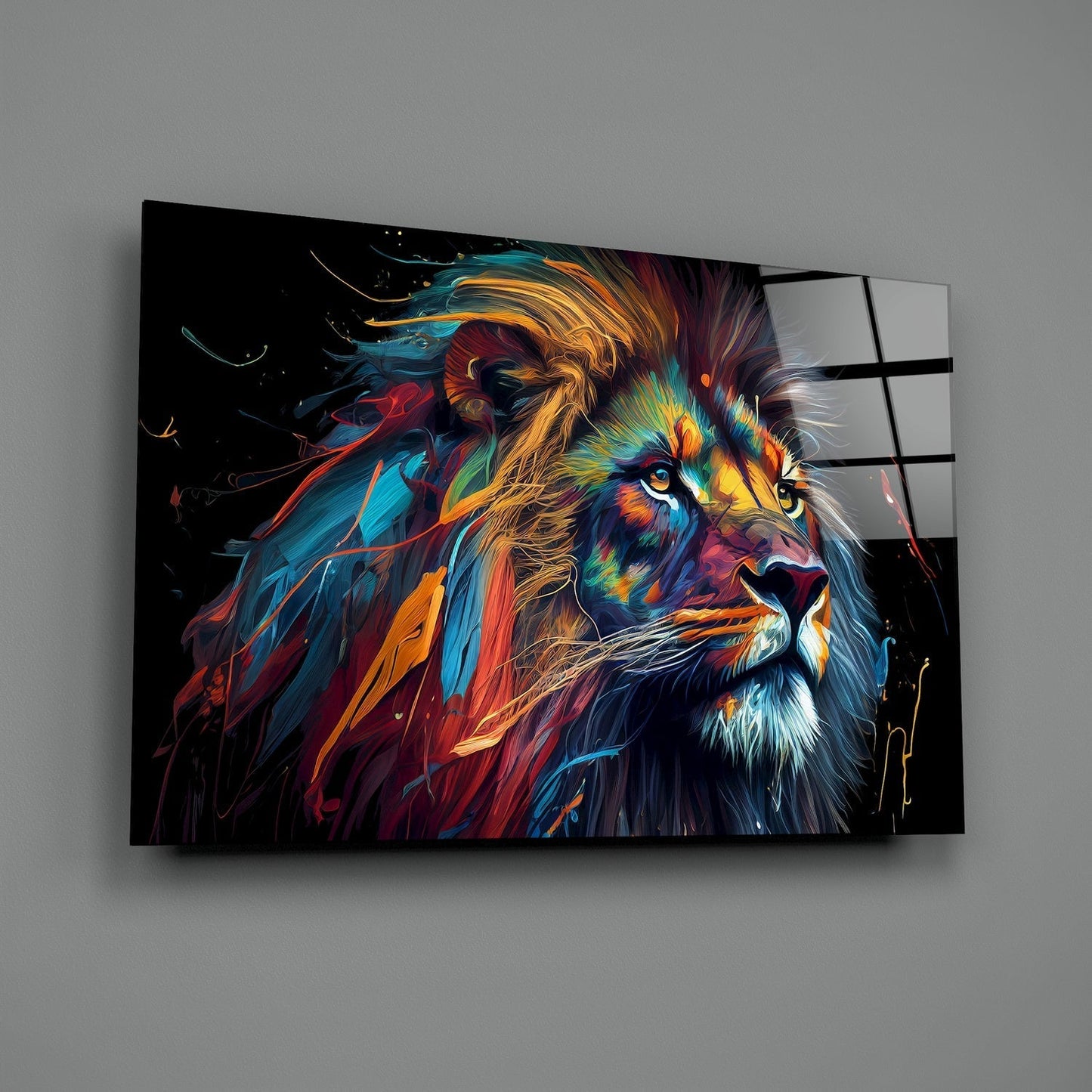 Nobility of the Lion Glass Wall Art || Designers Collection