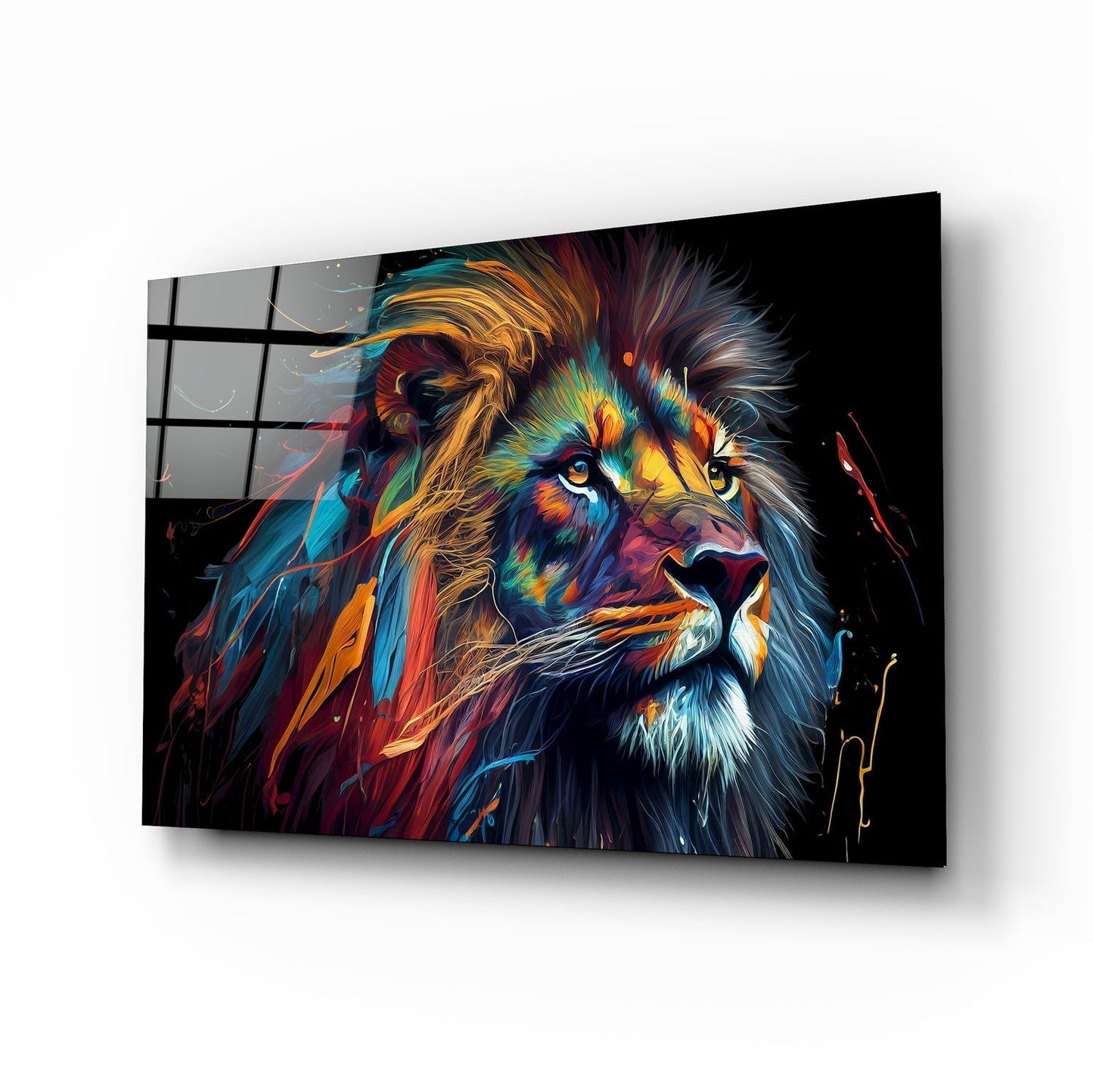 Nobility of the Lion Glass Wall Art || Designers Collection