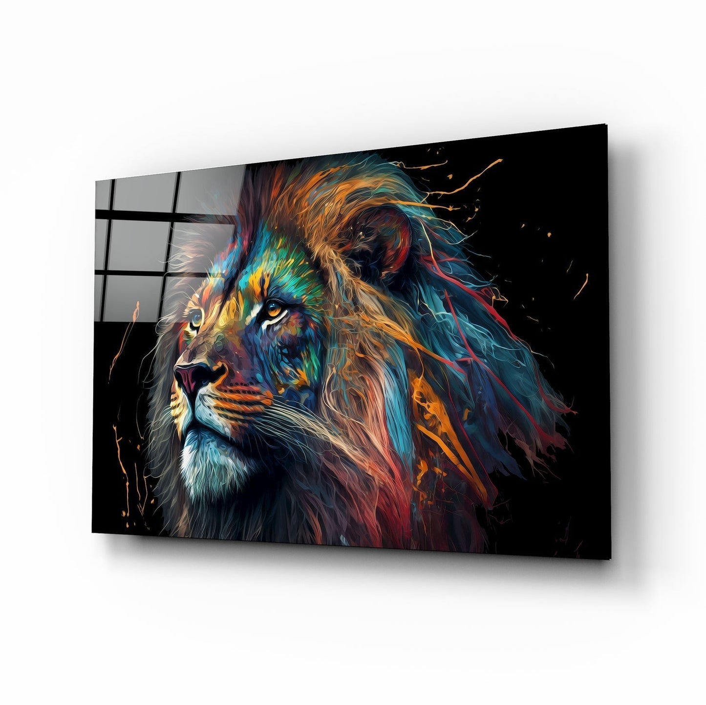 Nobility of the Lion Glass Wall Art || Designers Collection