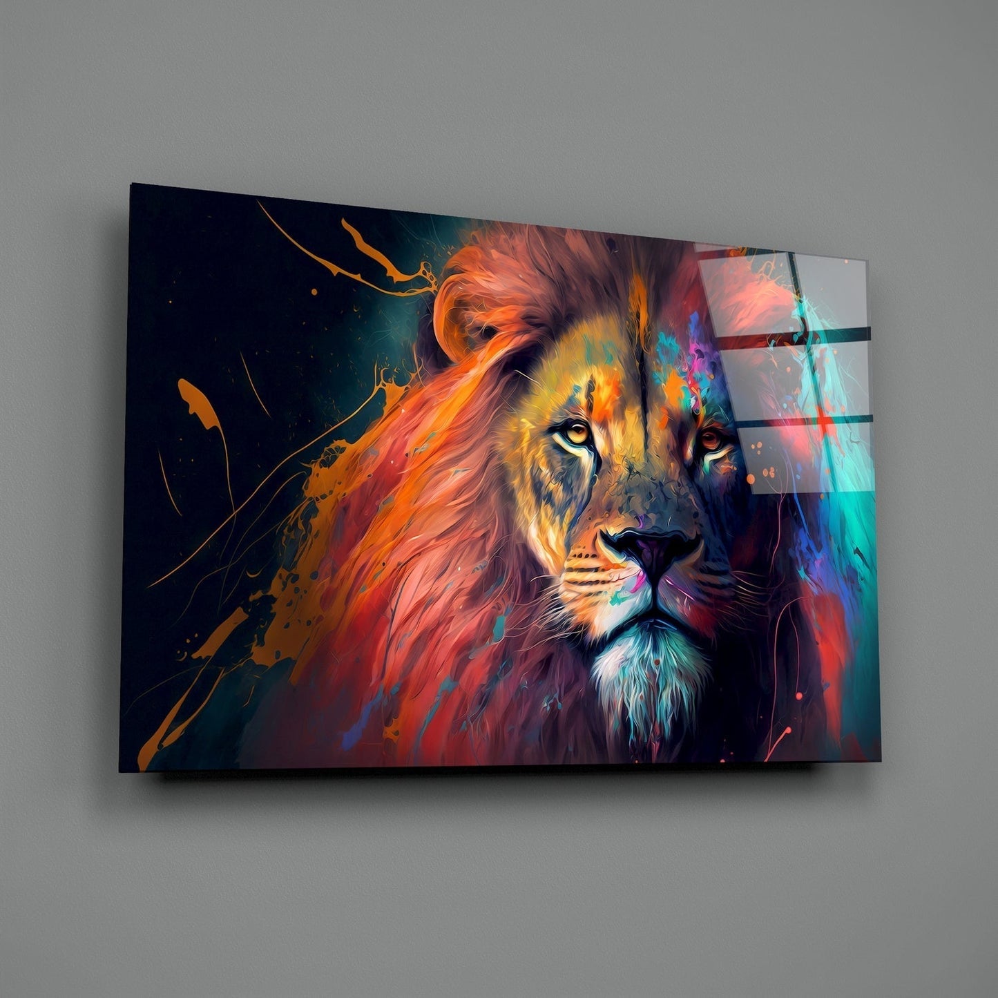 Nobility of the Lion Glass Wall Art || Designers Collection