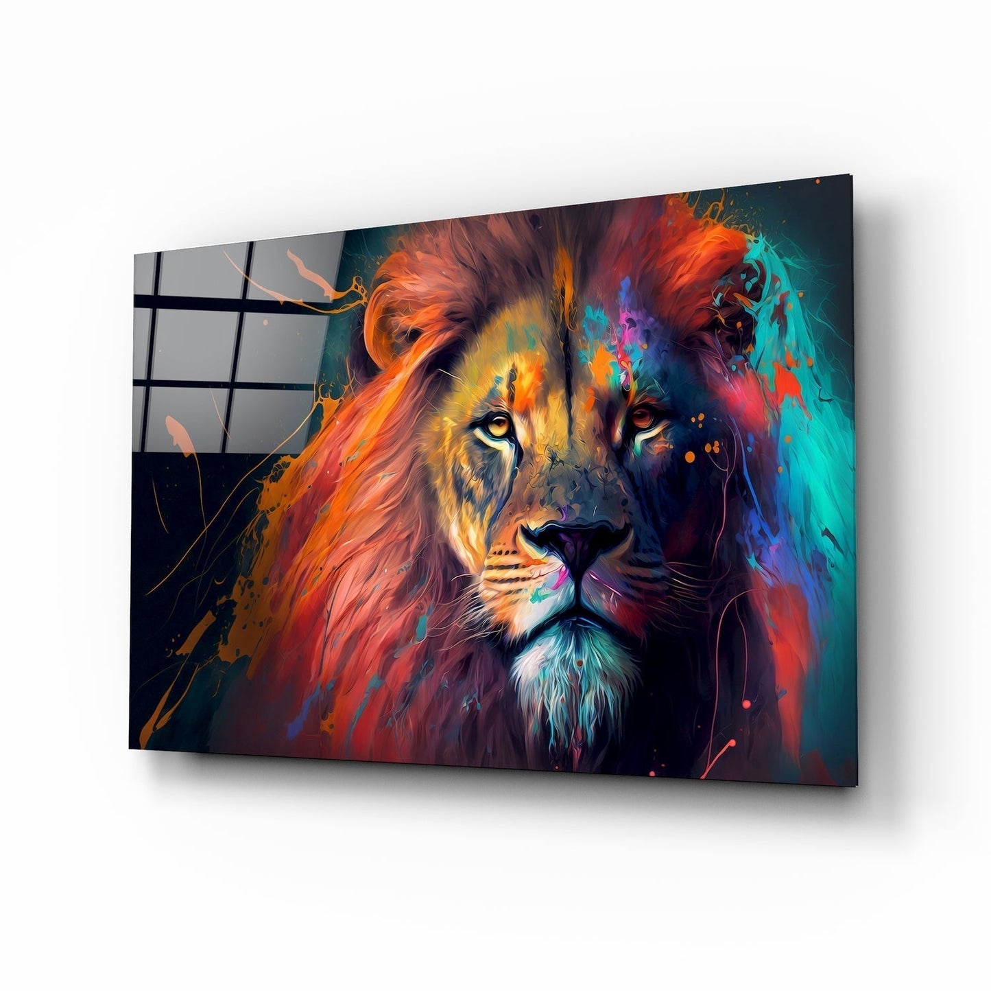 Nobility of the Lion Glass Wall Art || Designers Collection