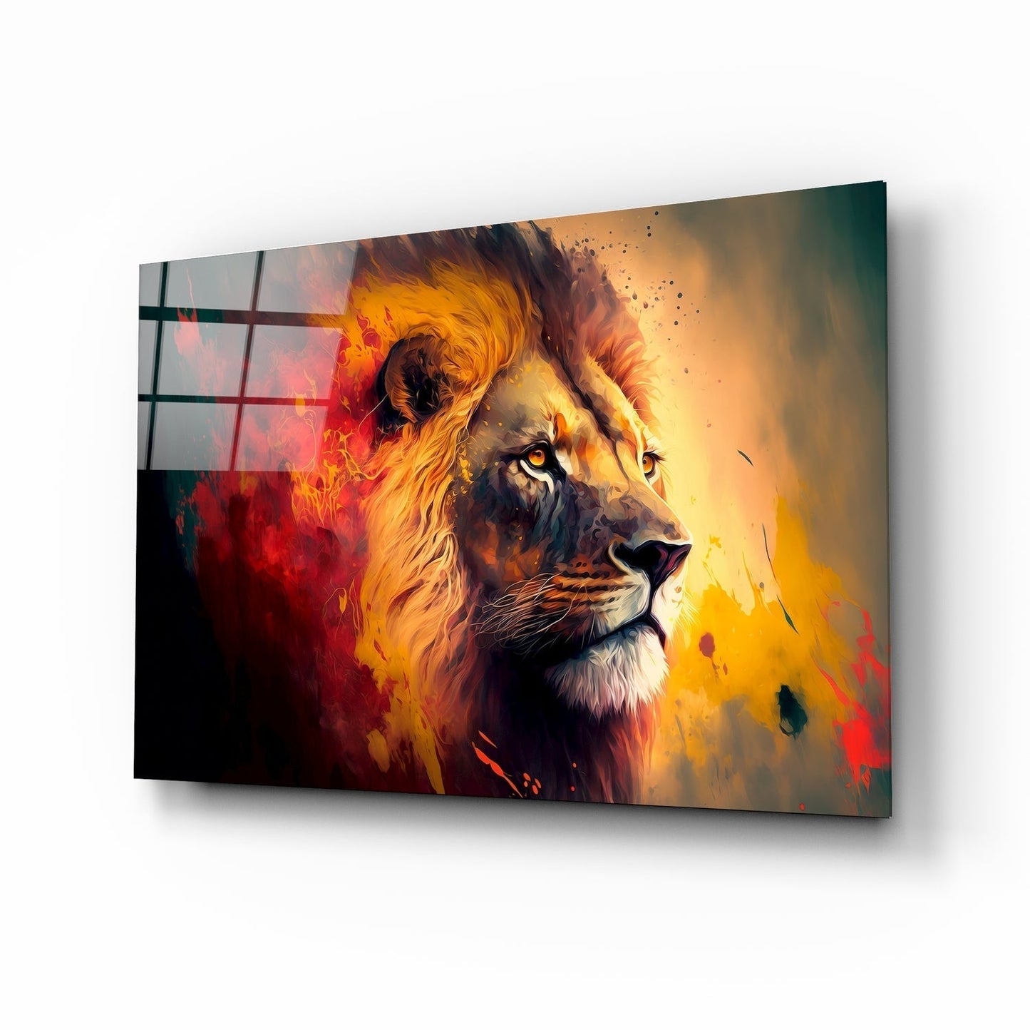 Nobility of the Lion Glass Wall Art || Designers Collection