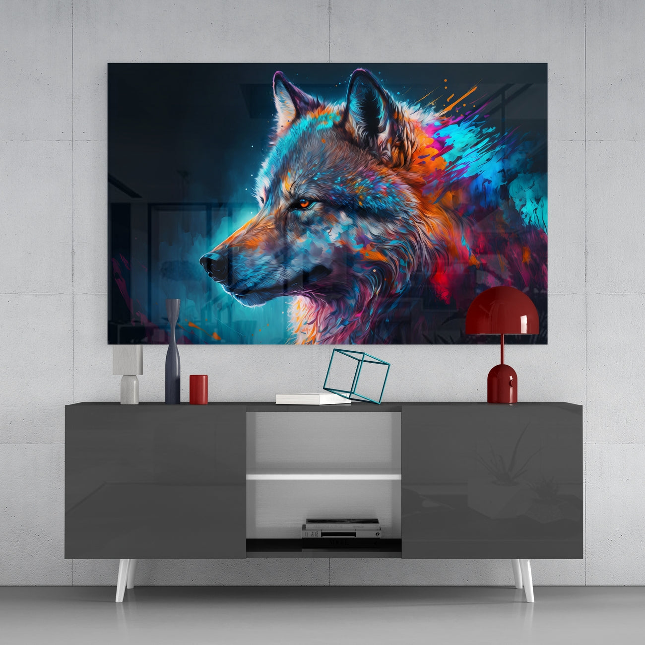 Freedom of the Wolf Glass Wall Art || Designers Collection