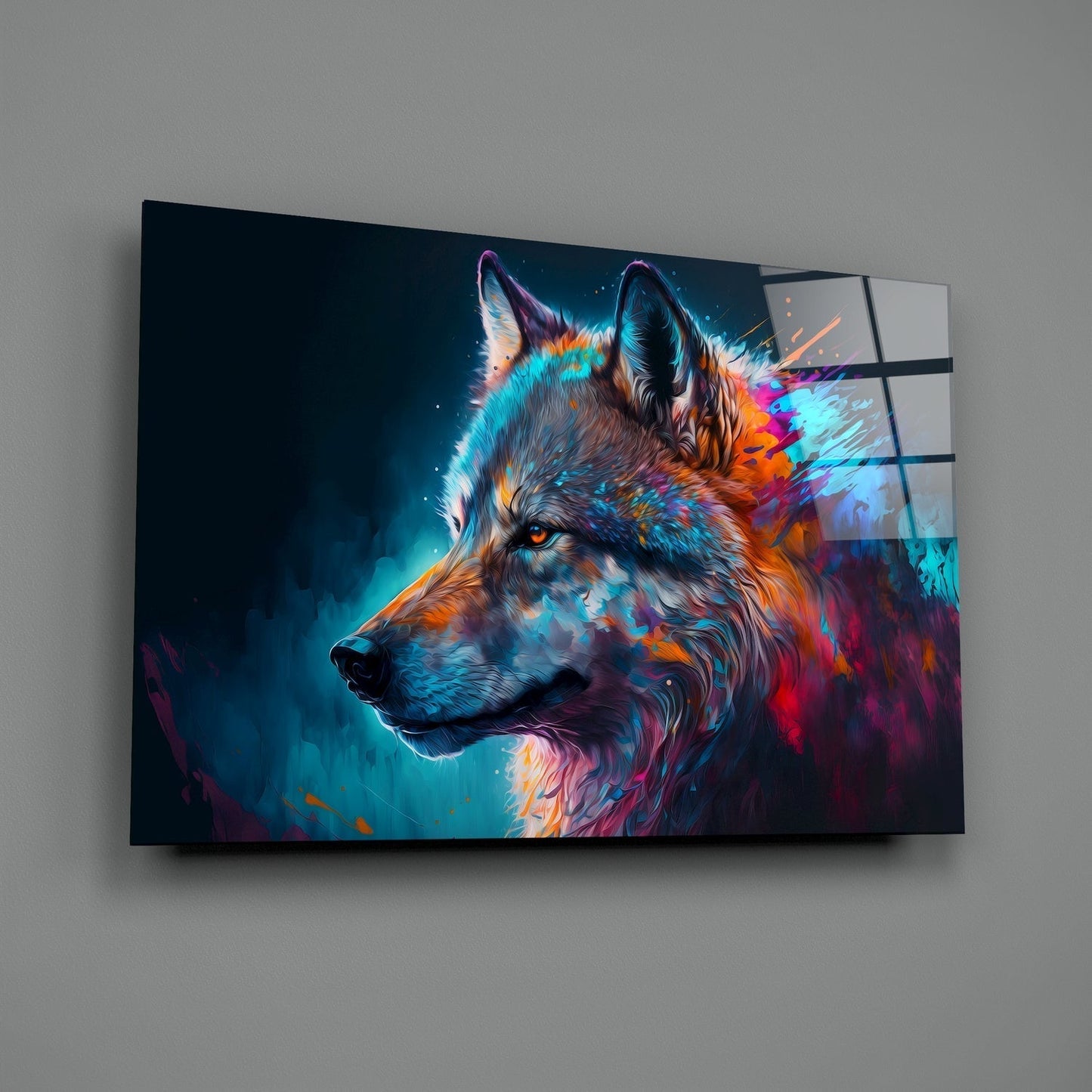 Freedom of the Wolf Glass Wall Art || Designers Collection