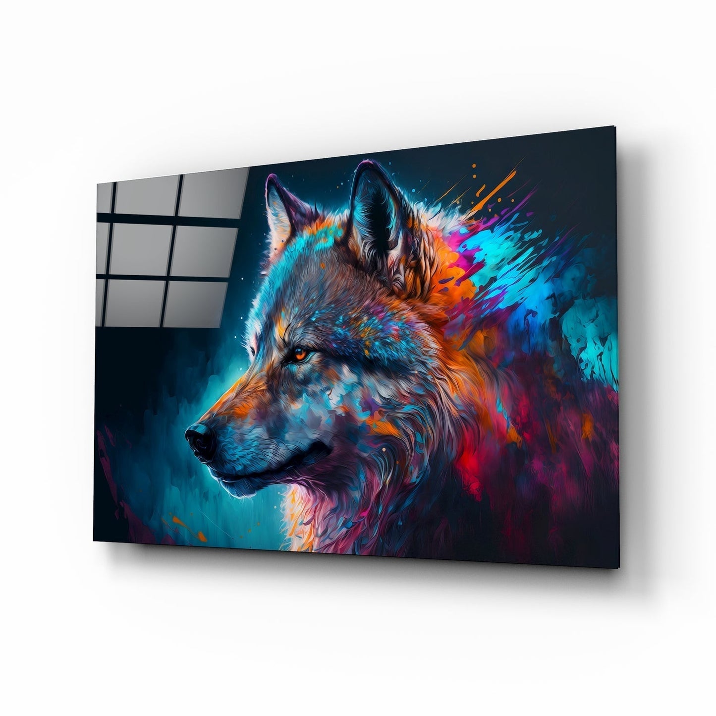 Freedom of the Wolf Glass Wall Art || Designers Collection
