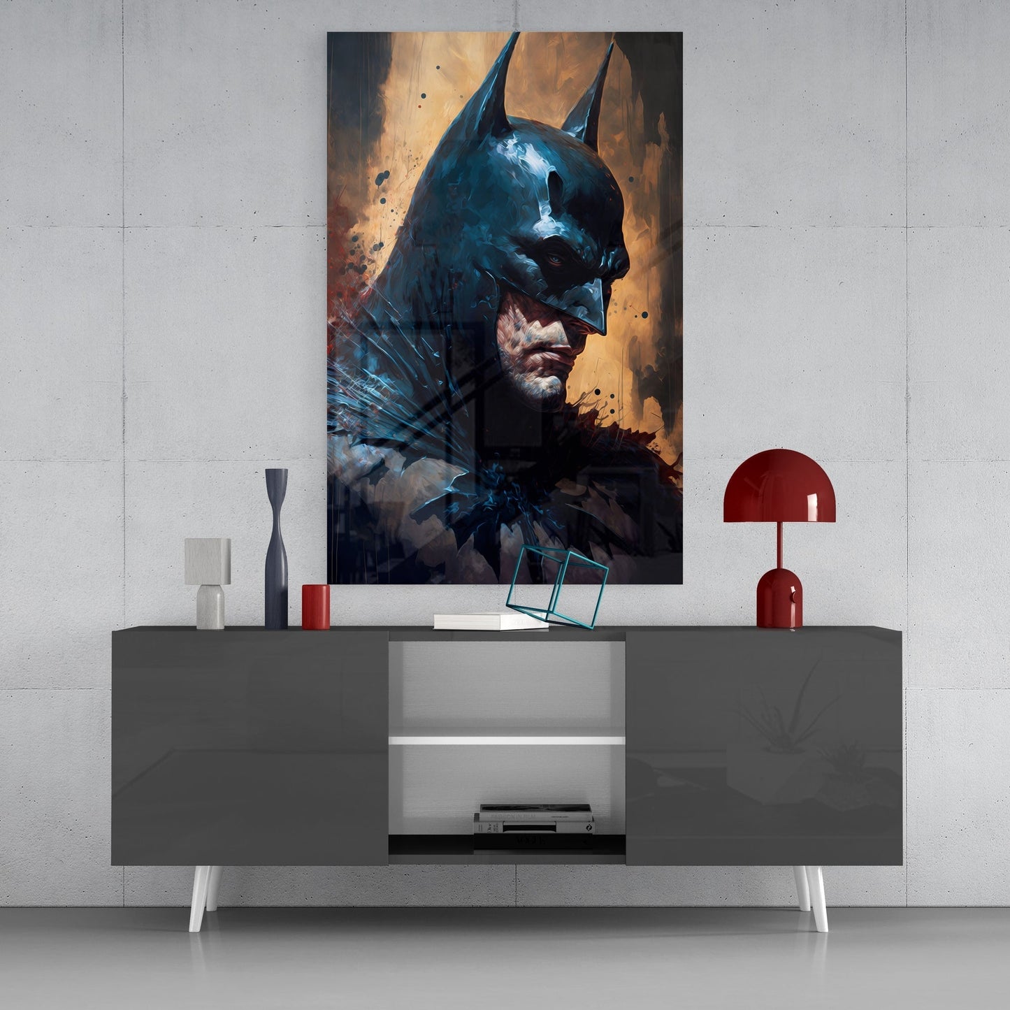 Batman Glass Wall Art || Designers Collection