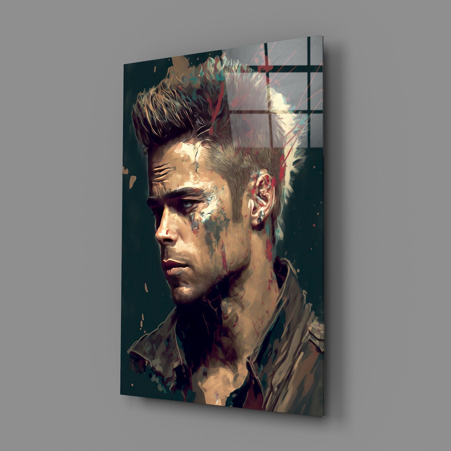 Fight Club - Tyler Durden Glass Wall Art || Designers Collection