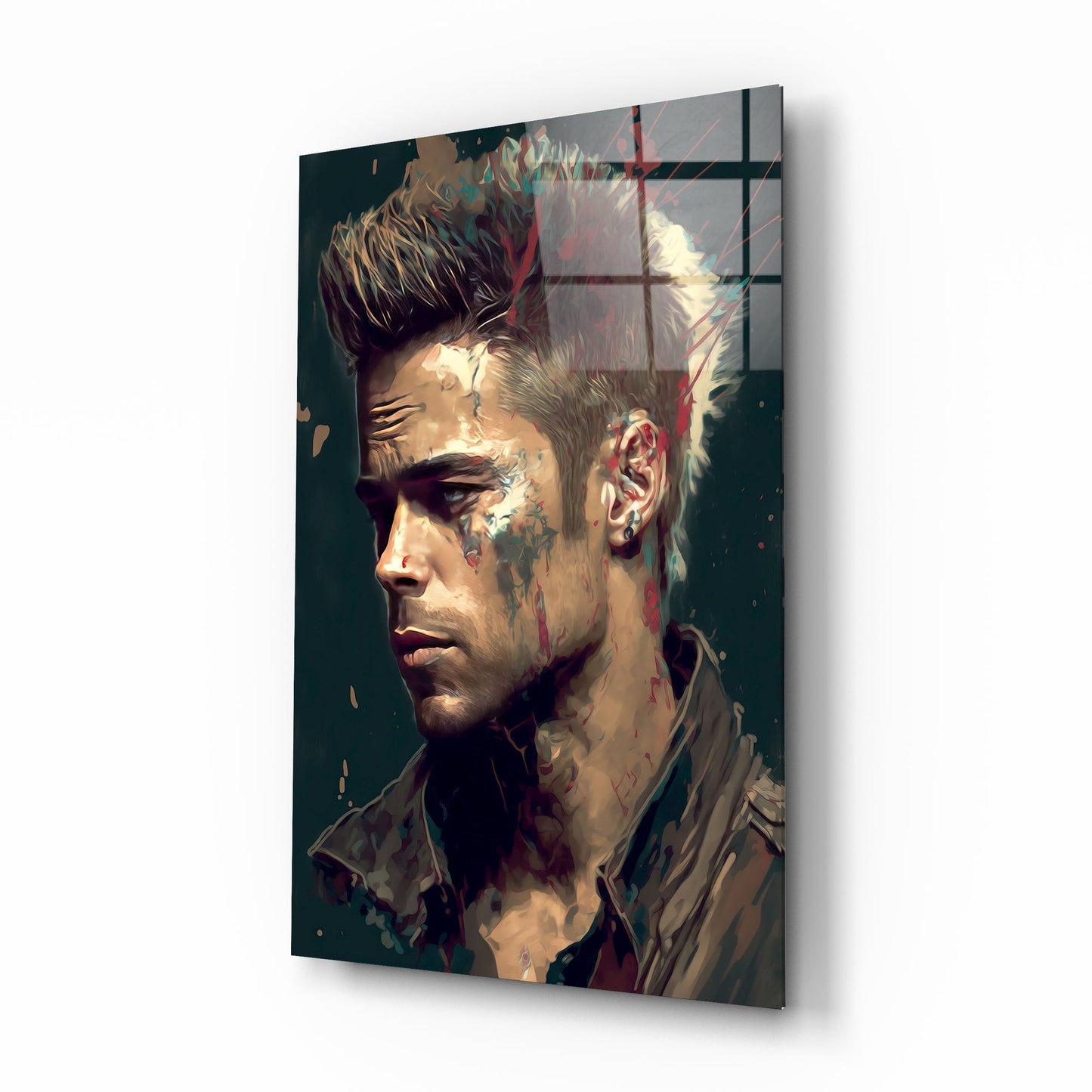 Fight Club - Tyler Durden Glass Wall Art || Designers Collection