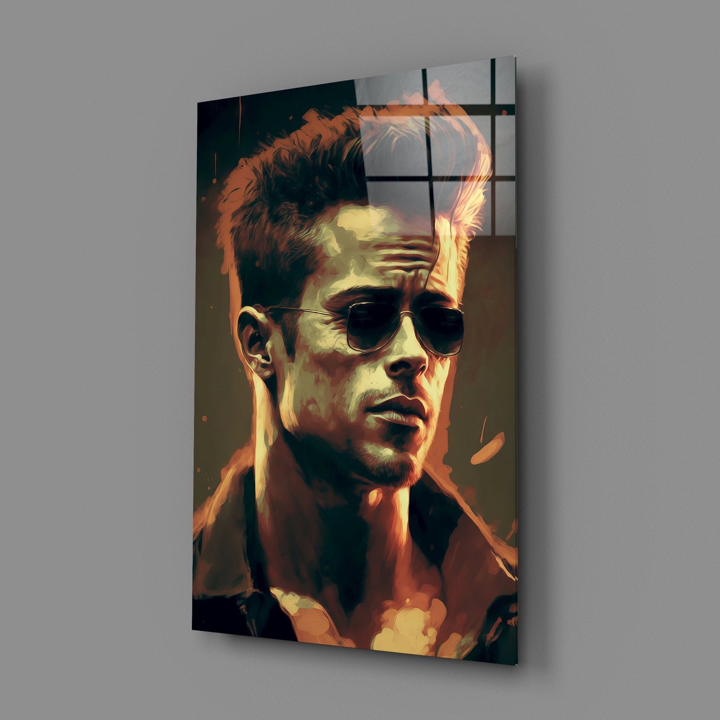 Fight Club - Tyler Durden Glass Wall Art || Designers Collection