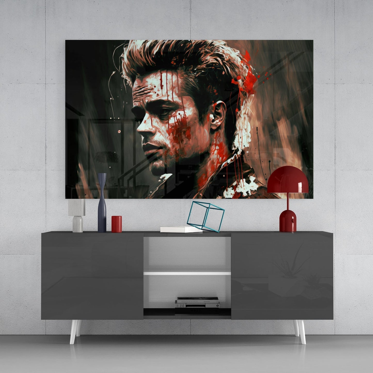 Fight Club - Tyler Durden Glass Wall Art || Designers Collection