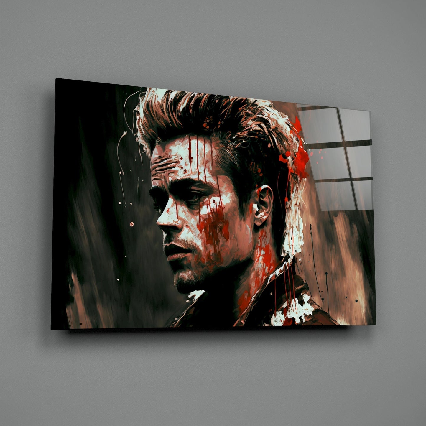 Fight Club - Tyler Durden Glass Wall Art || Designers Collection