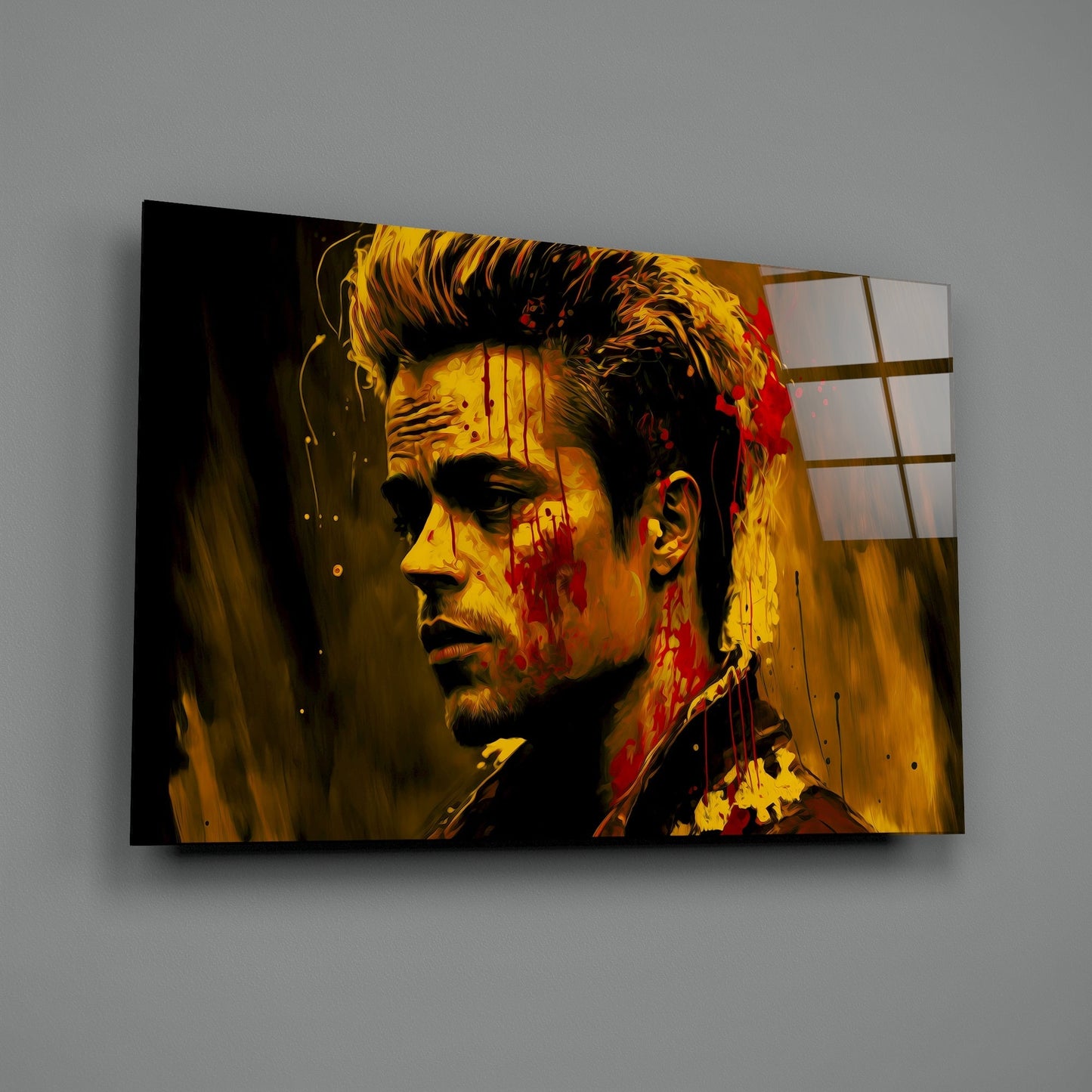 Fight Club - Tyler Durden Glass Wall Art || Designers Collection